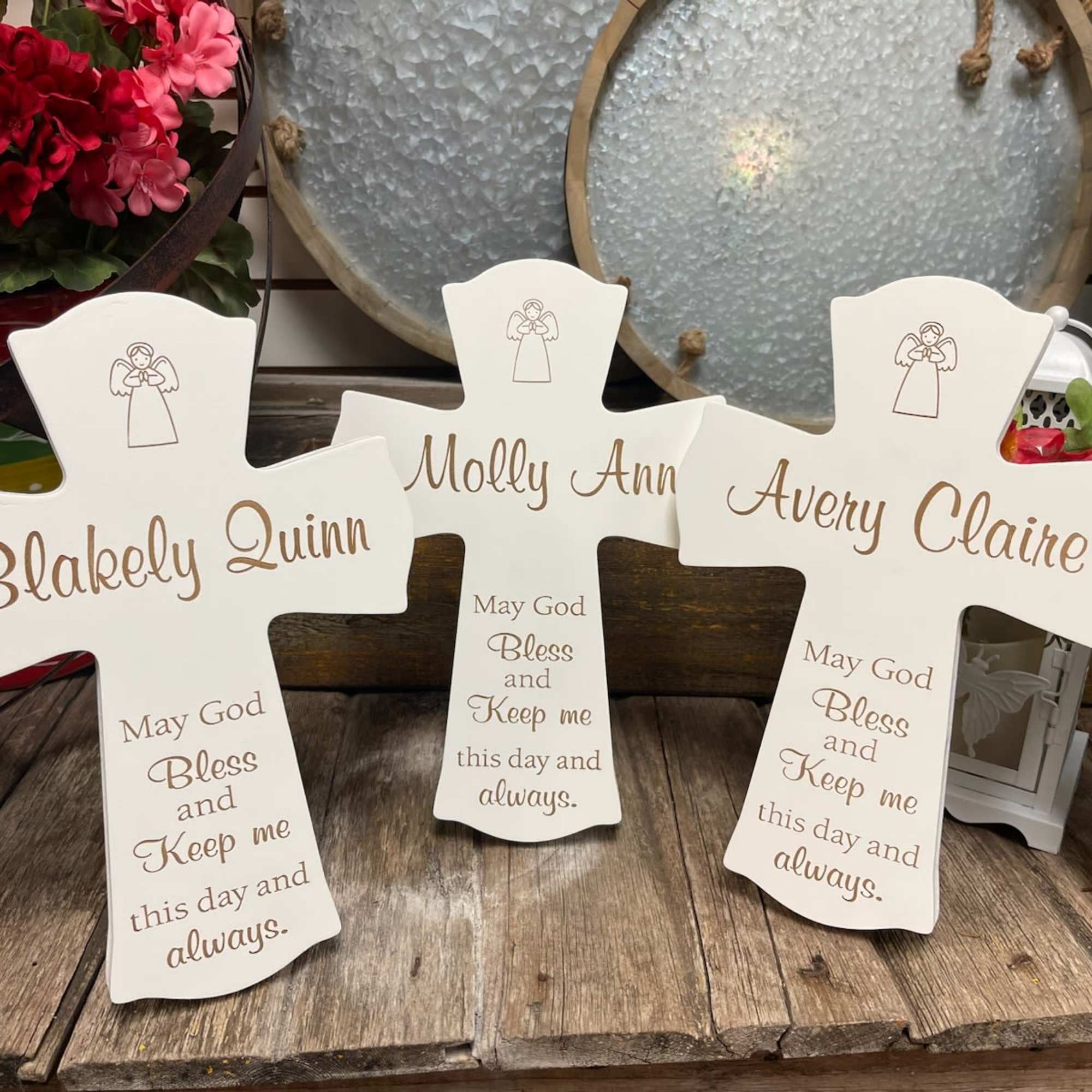 Send an engraved keepsake cross for a gift they'll treasure for years! Send an engraved keepsake cross for a gift they'll treasure for years!