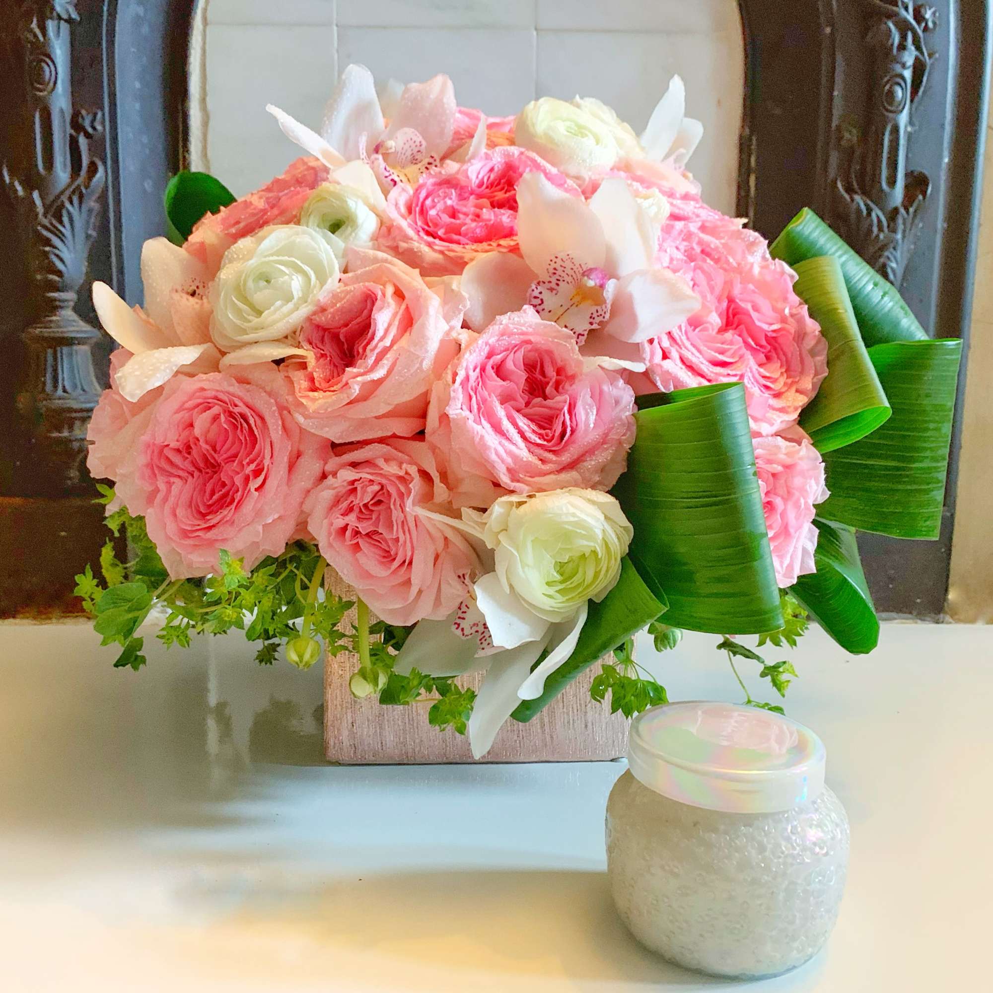 Timeless and Beautiful, this large arrangement whispers luxury and the garden rose