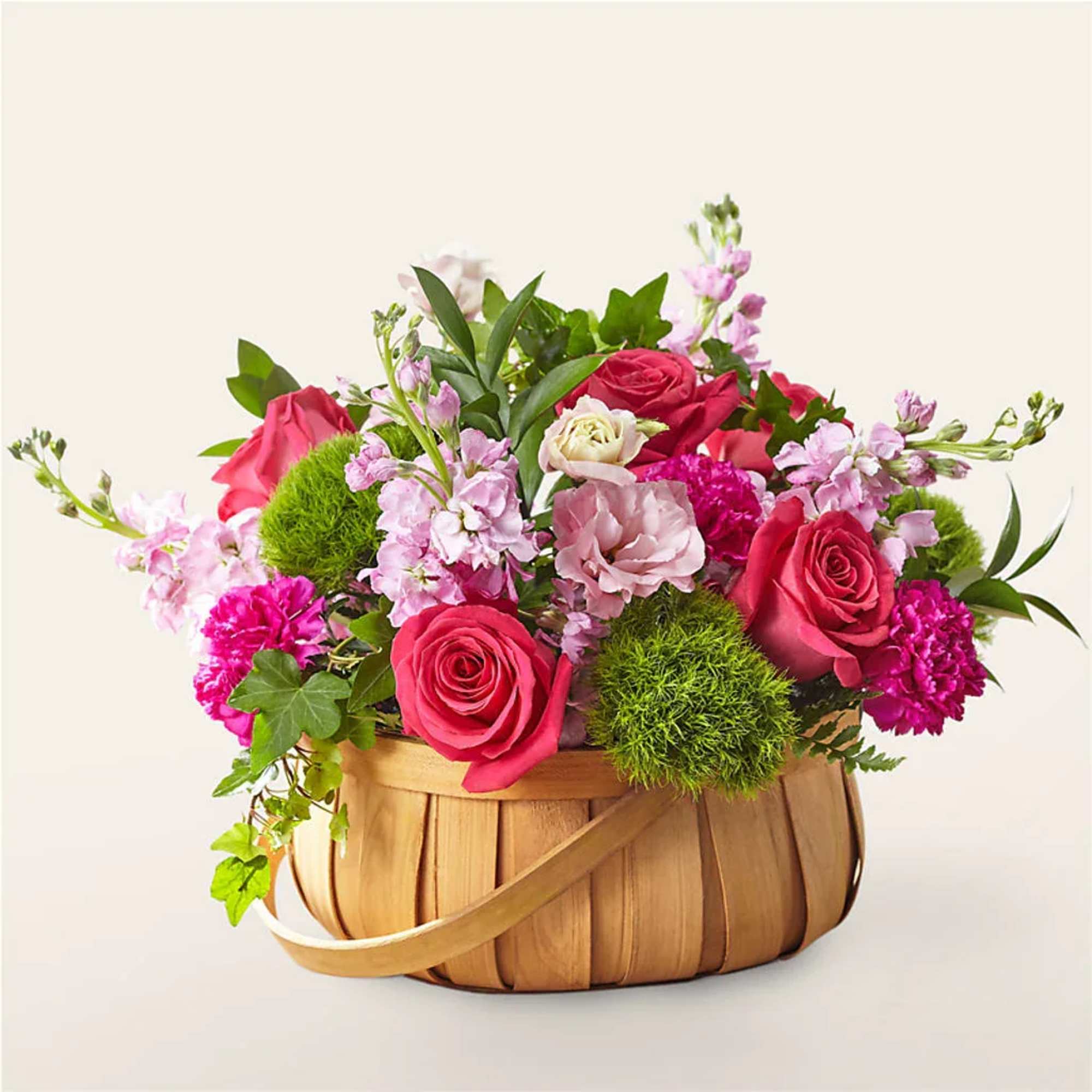 Inspired by bright shades and soft textures, this arrangement will wow your