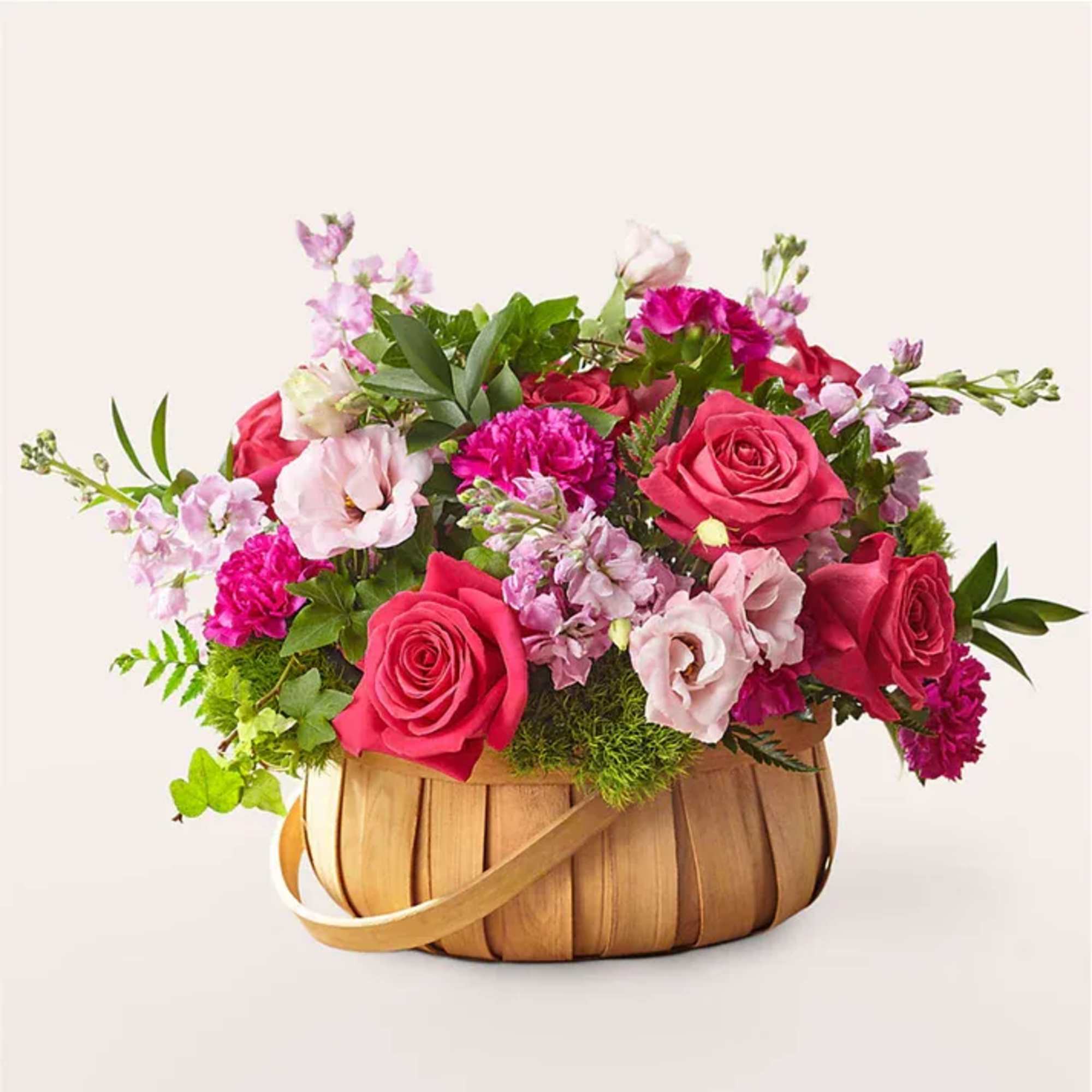 Inspired by bright shades and soft textures, this arrangement will wow your