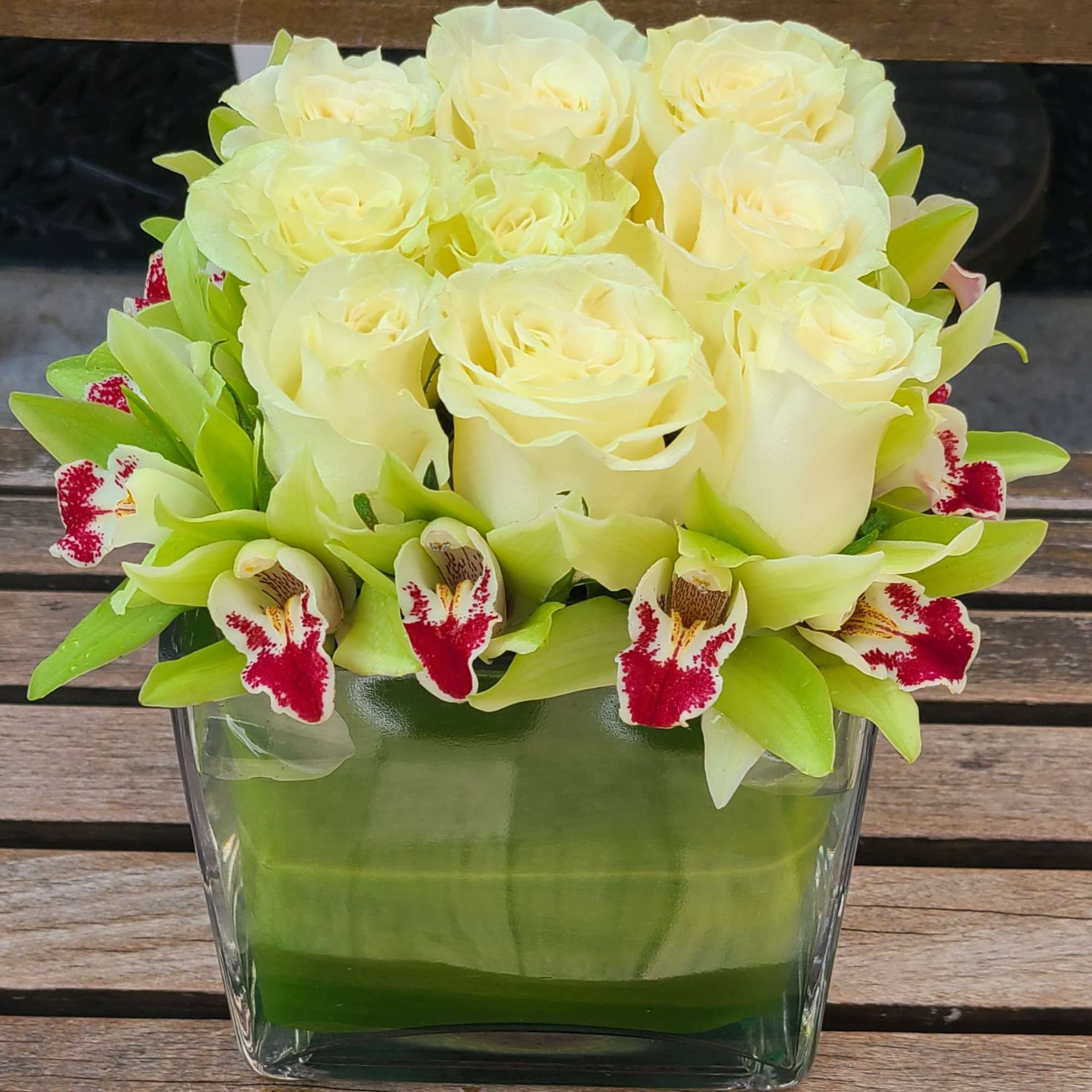 This low profile design is placed in a ti leaf wrapped 6&quot;&times;6&quot;