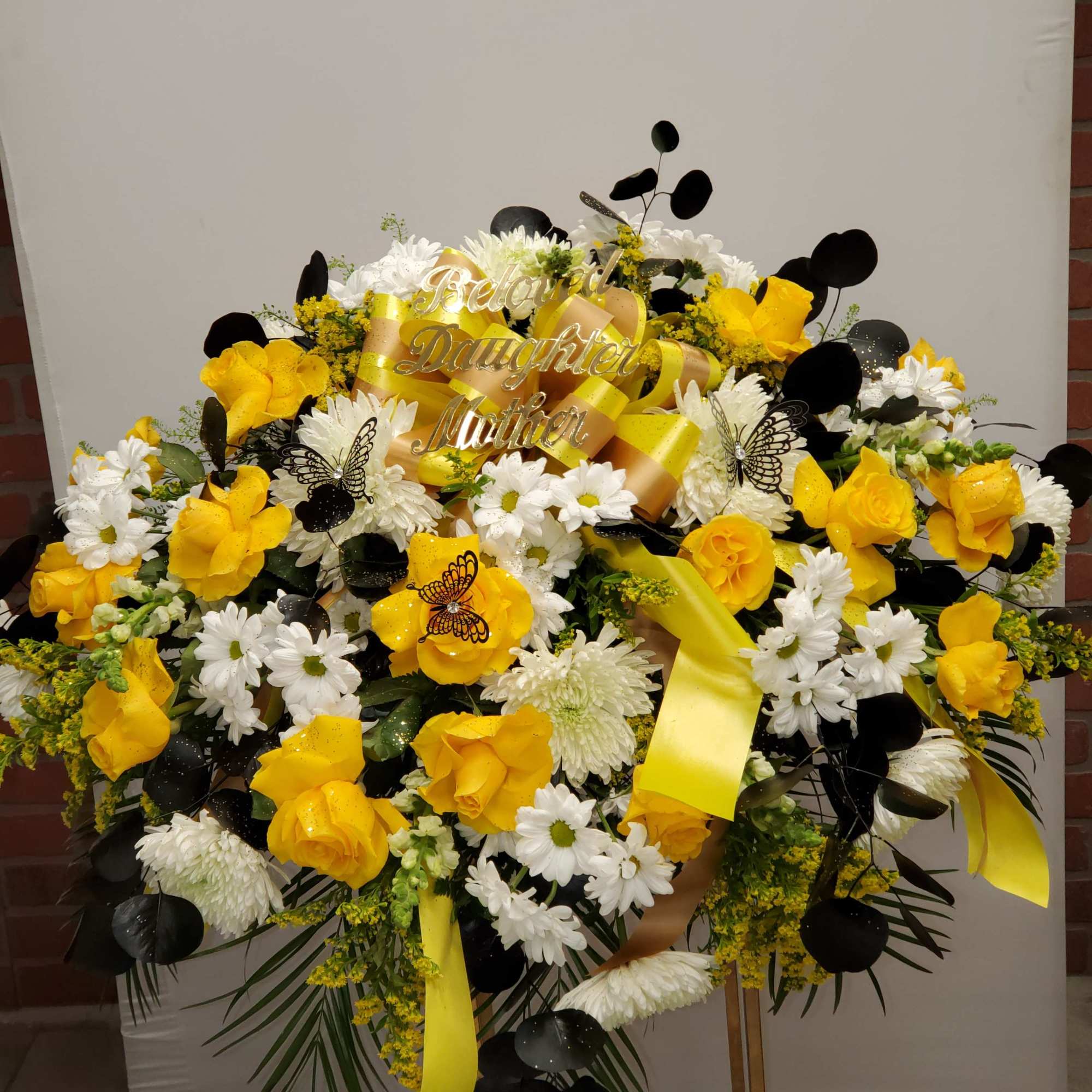 Yellow, white and black Casket  Yellow, white and black Casket