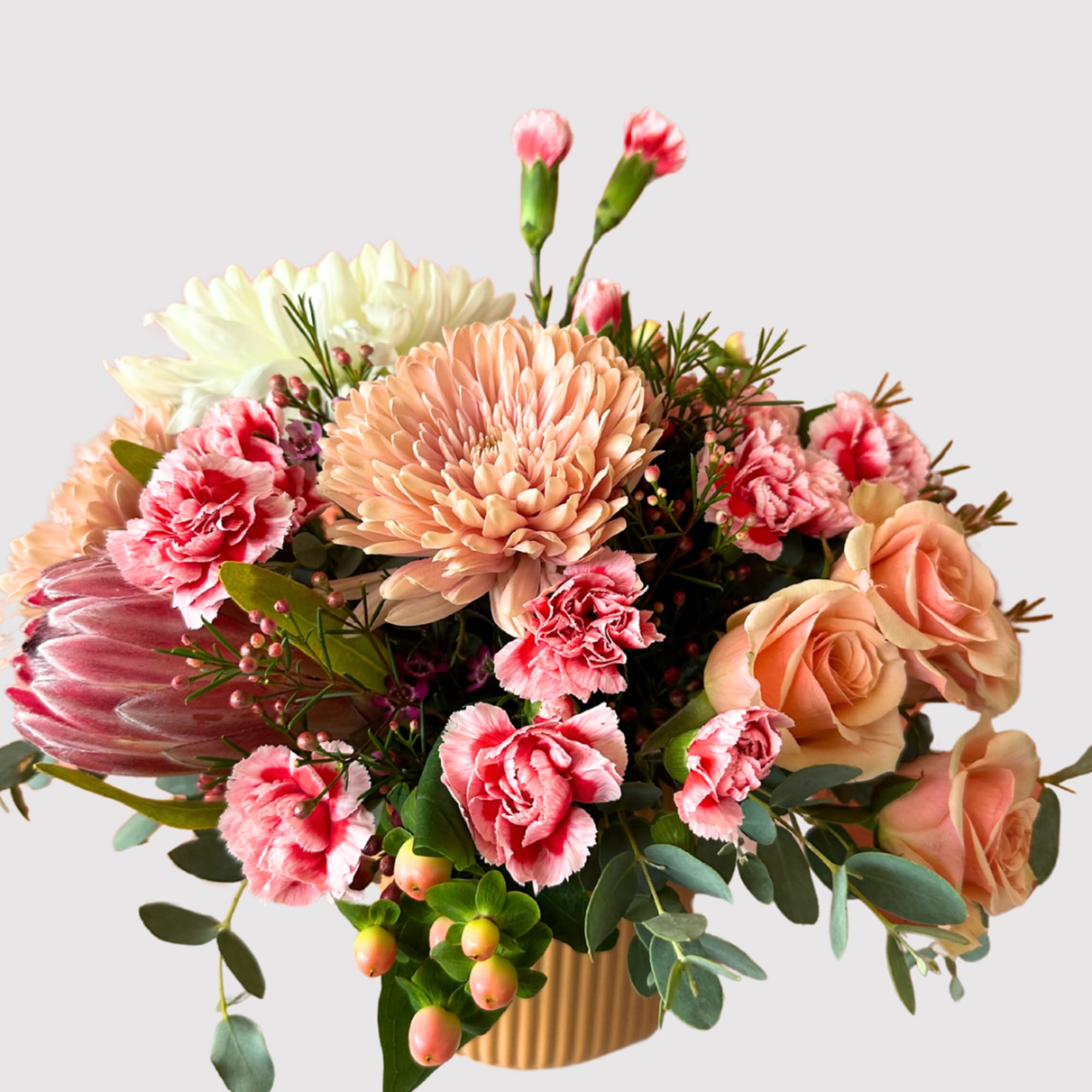 A vibrant, medium vase arrangement that brings color and joy.

Make a note