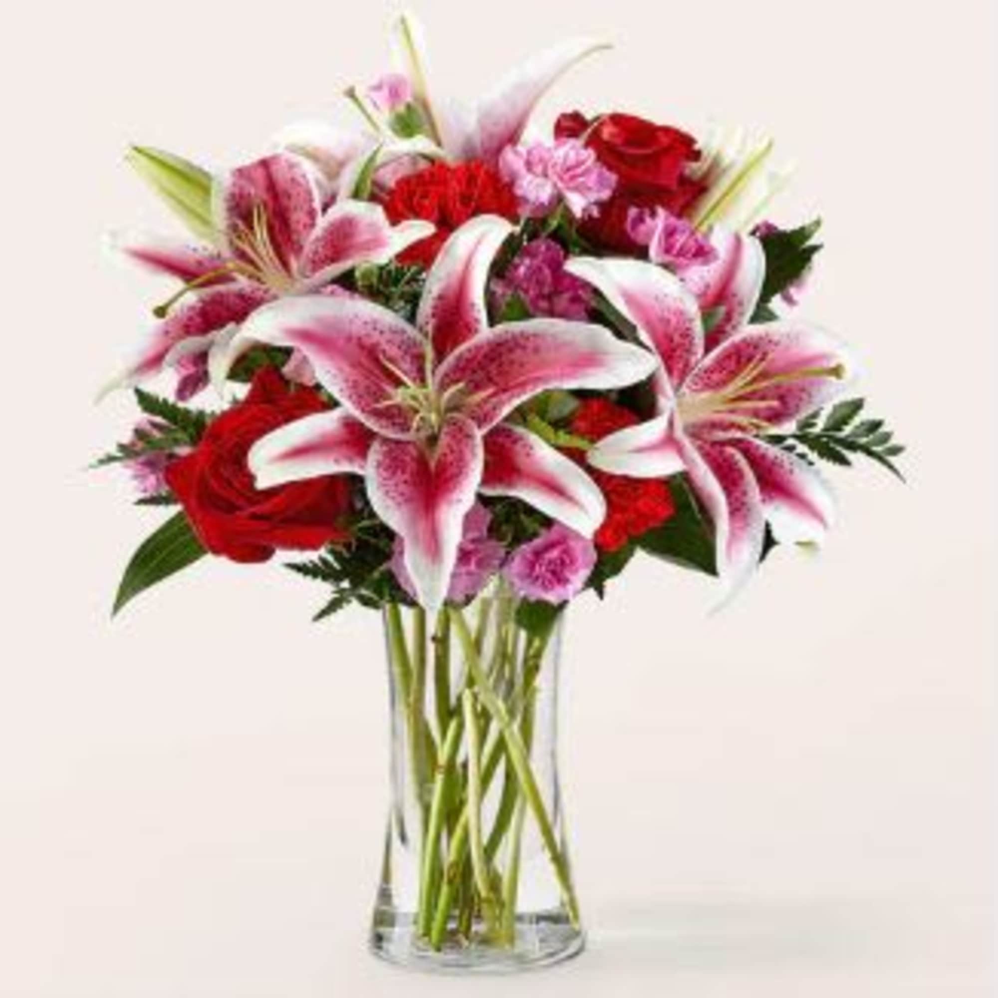 Relax and unwind with the Honeymoon Bouquet, a gorgeous splash of stems