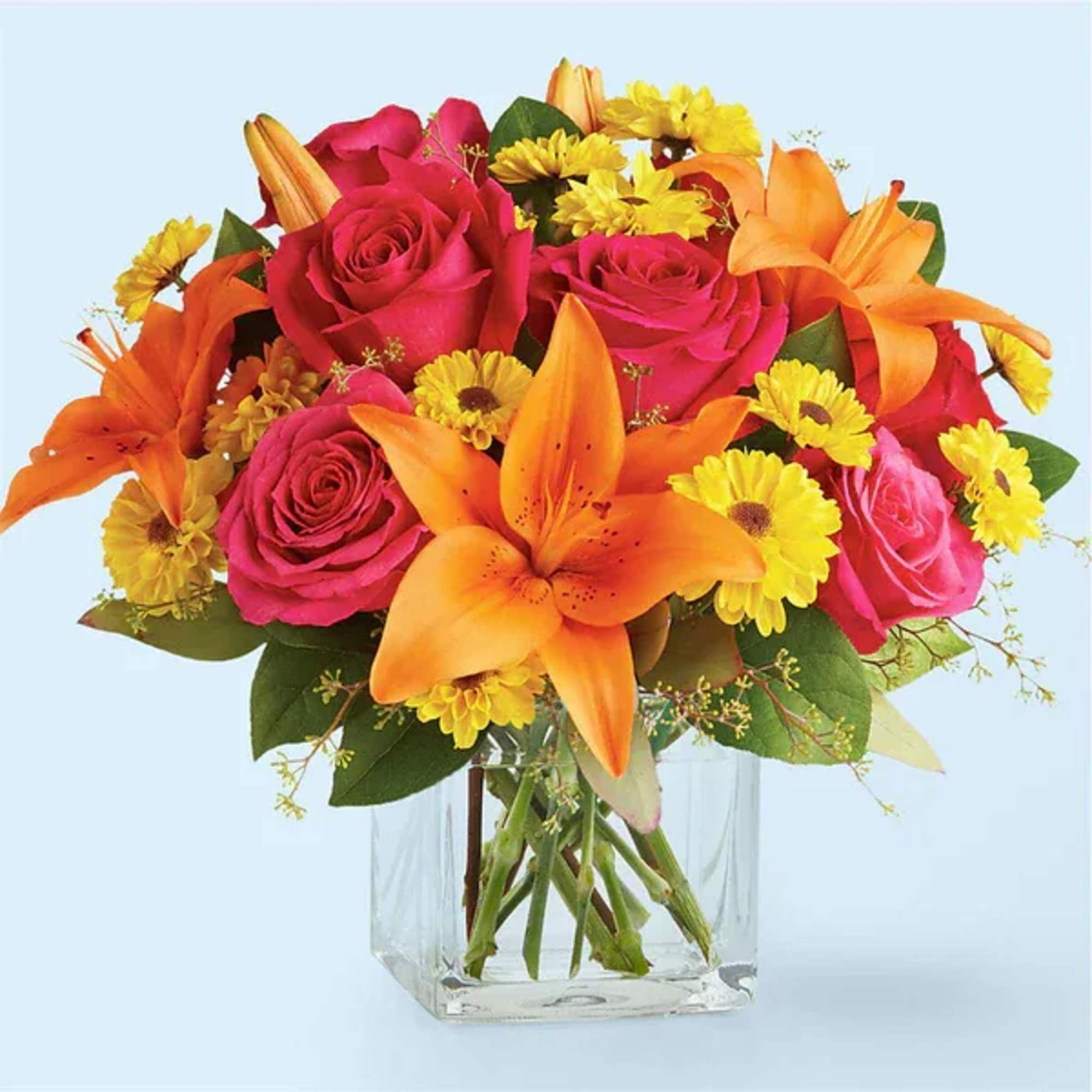 The sunny hues of the Neon Lights Bouquet will add a buzzing