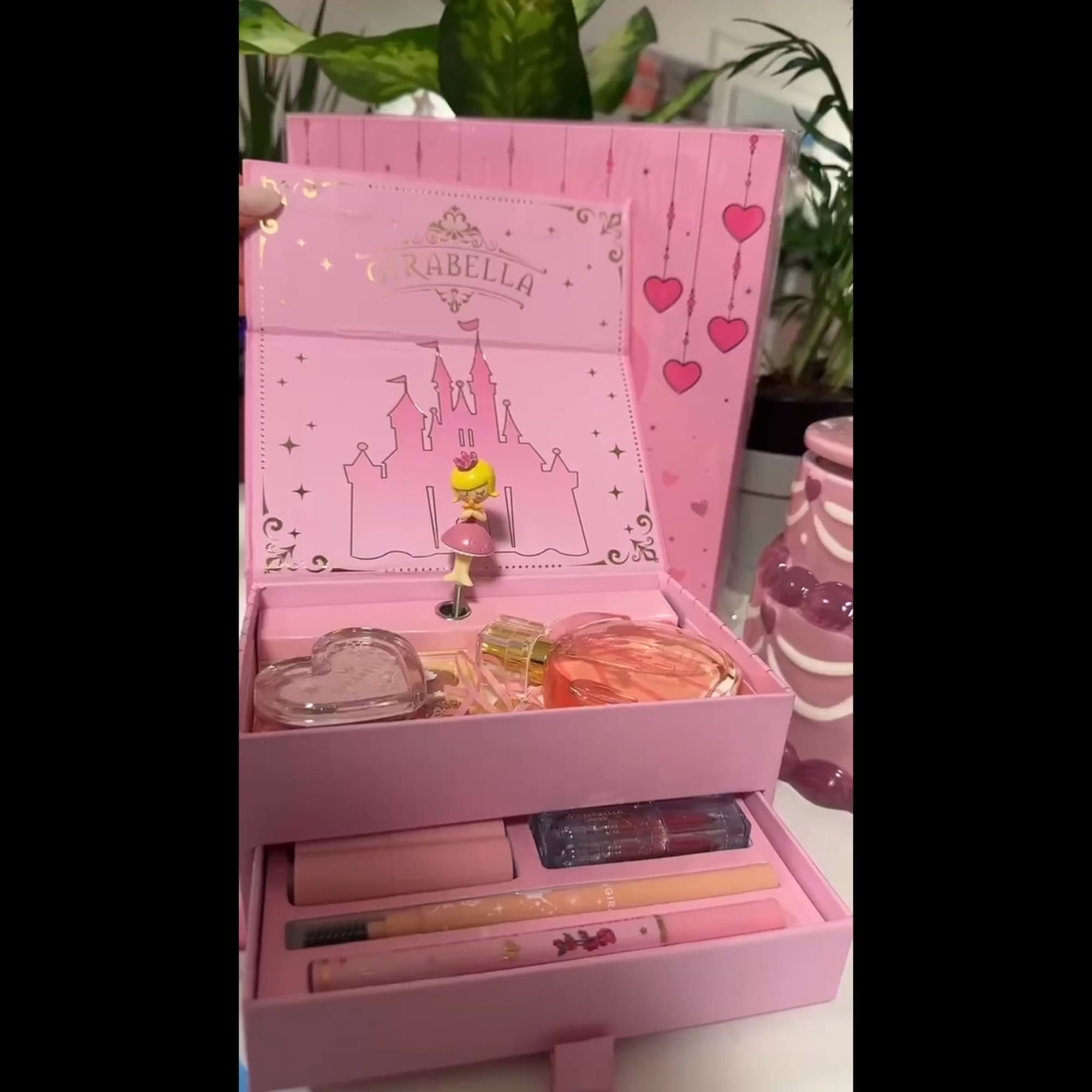 girabella makeup products with musical and perfume 