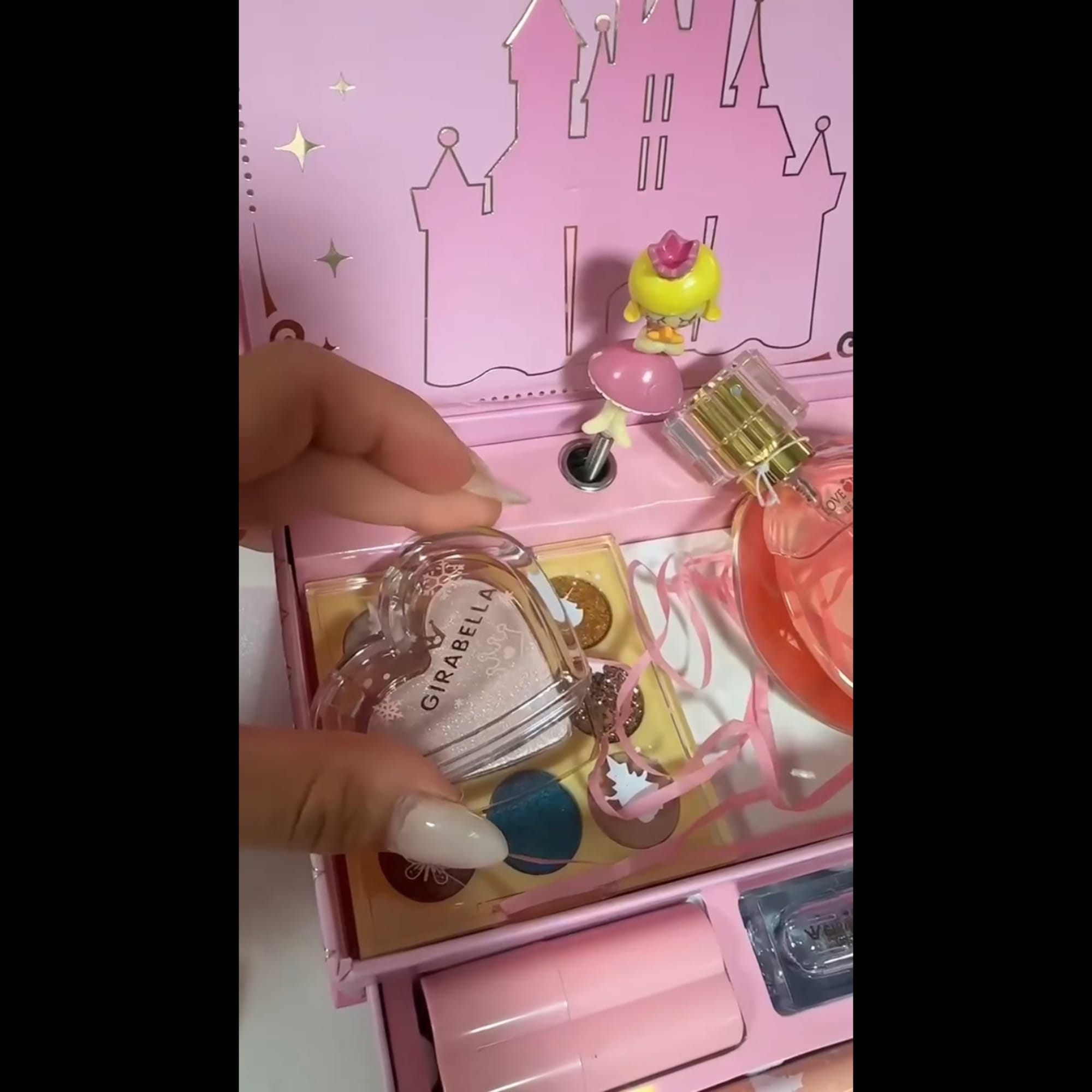 girabella makeup products with musical and perfume 