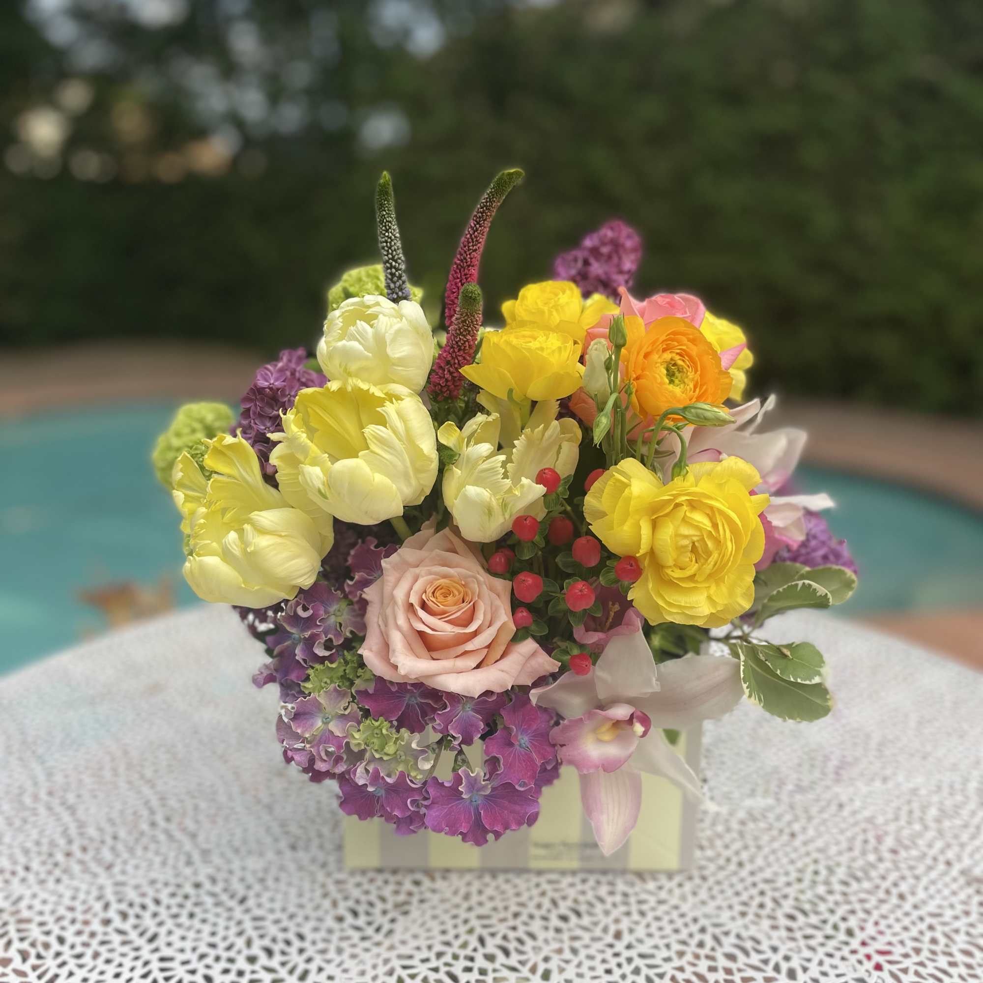 We put together gorgeous arrangements &ldquo;written&rdquo; in the language of flowers.
This Le