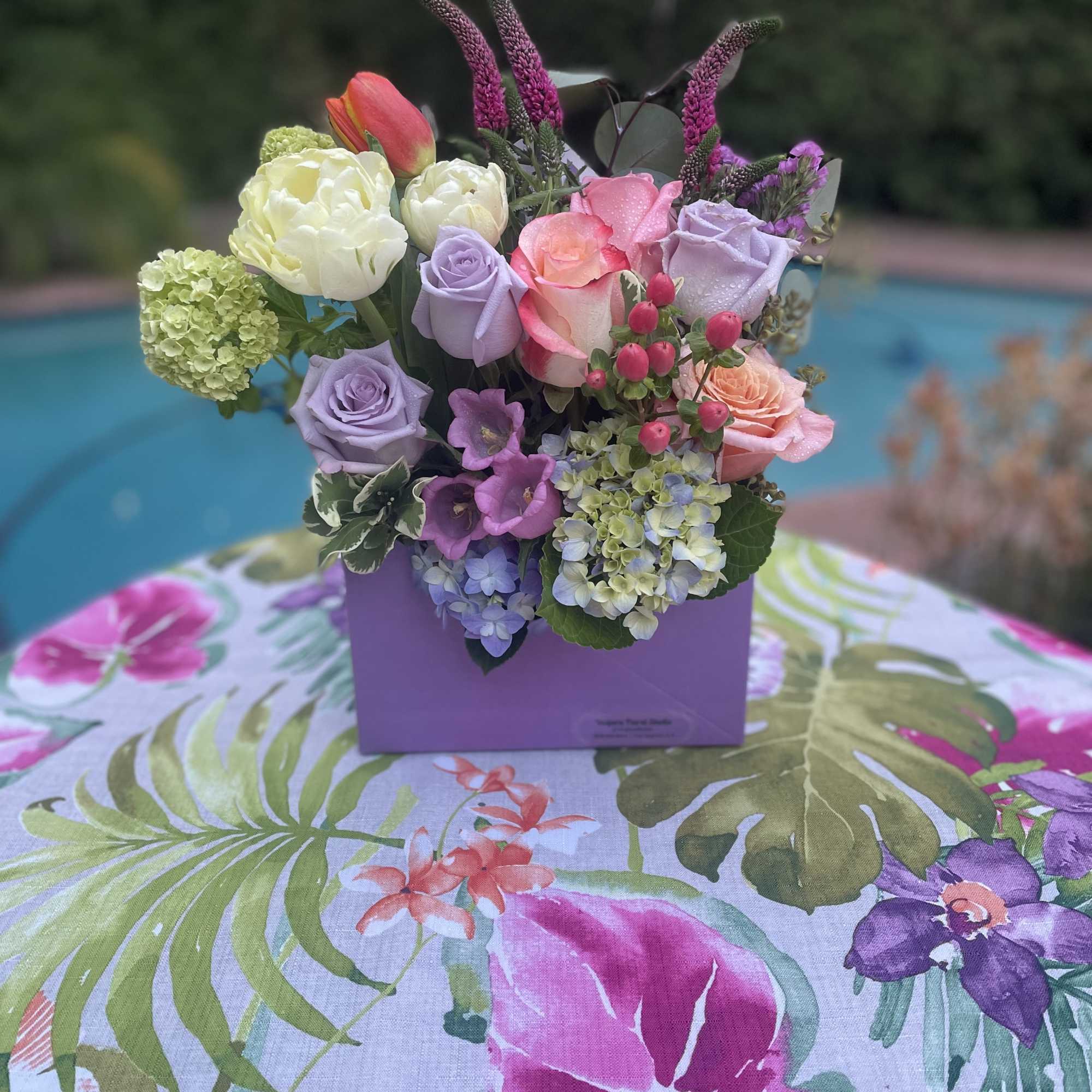 We put together gorgeous arrangements &ldquo;written&rdquo; in the language of flowers.
This Le
