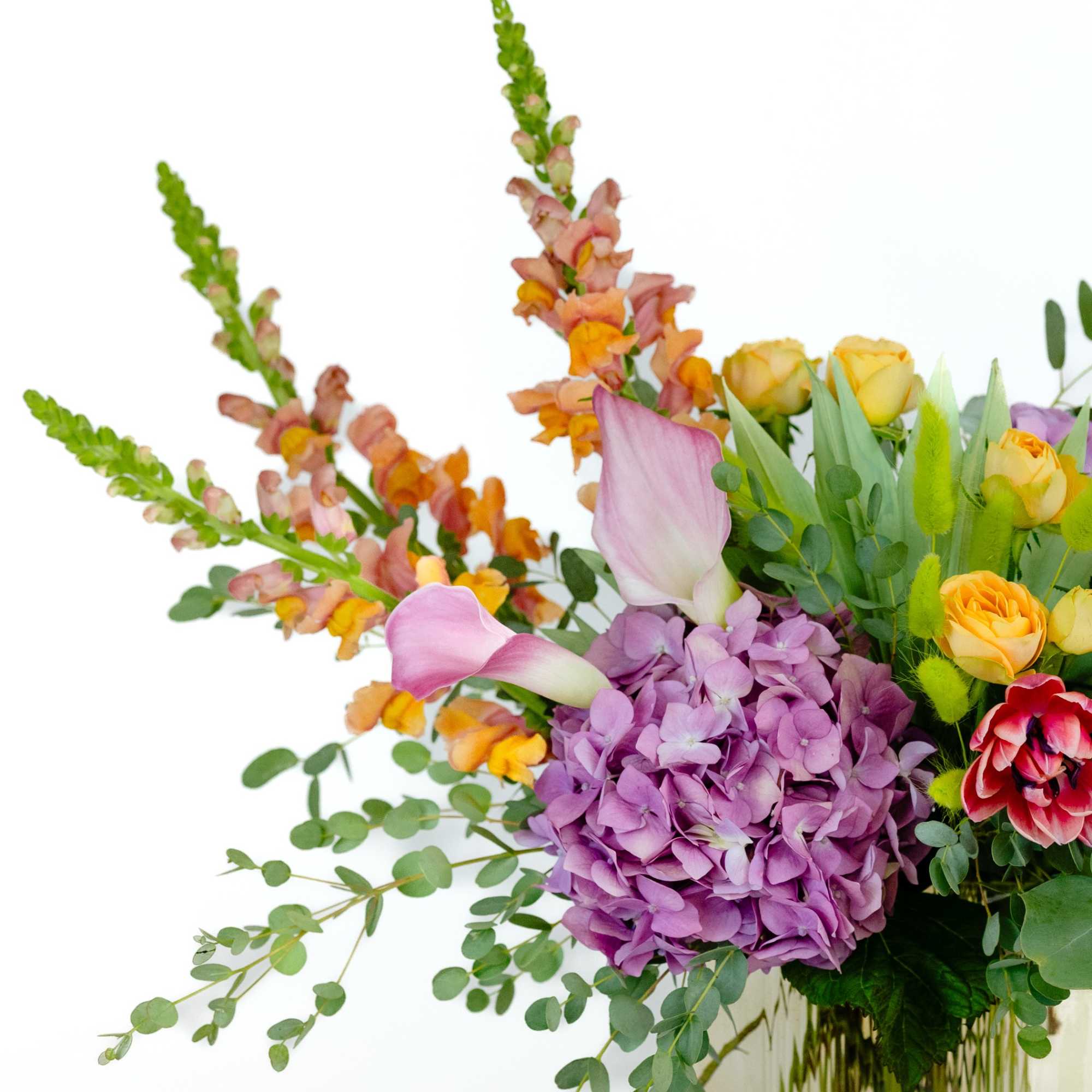 SPRING SUGAR VASE OF BRIGHT FLOWERS 

Happy, bright and fresh. This colorful