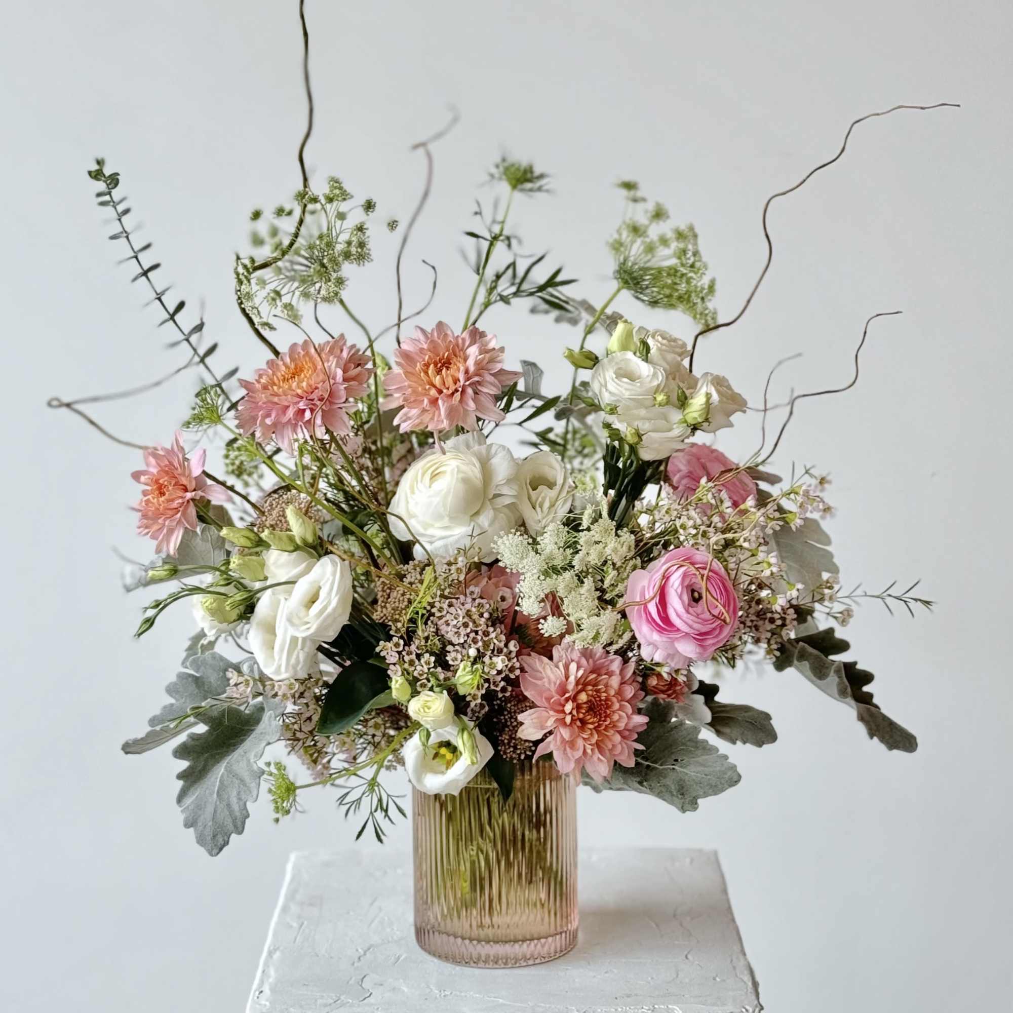Brighten someone&rsquo;s day with our Blush Blooms arrangement&mdash;a celebration of all things