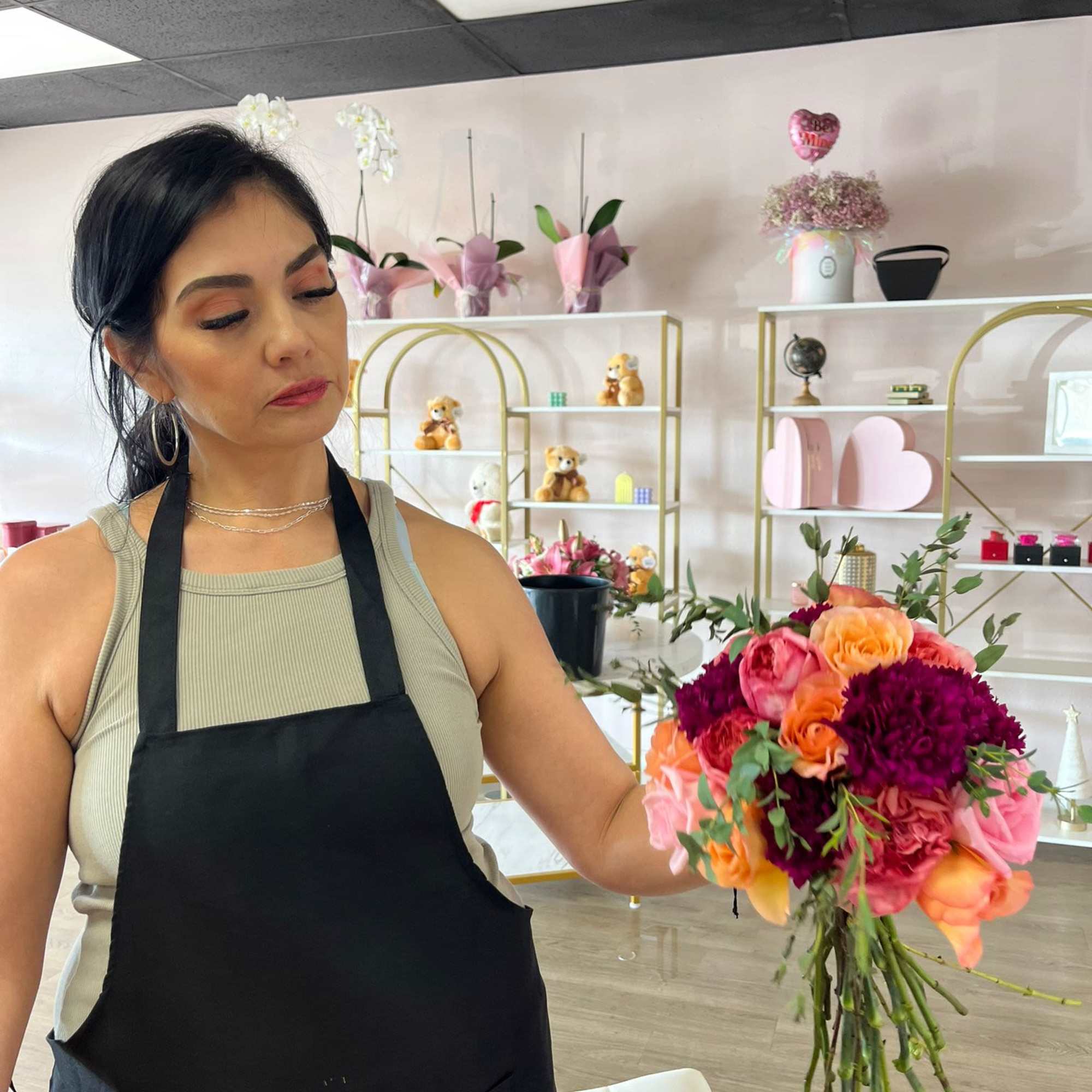 Learn the basics of floral art: handling fresh flowers, color combinations, and