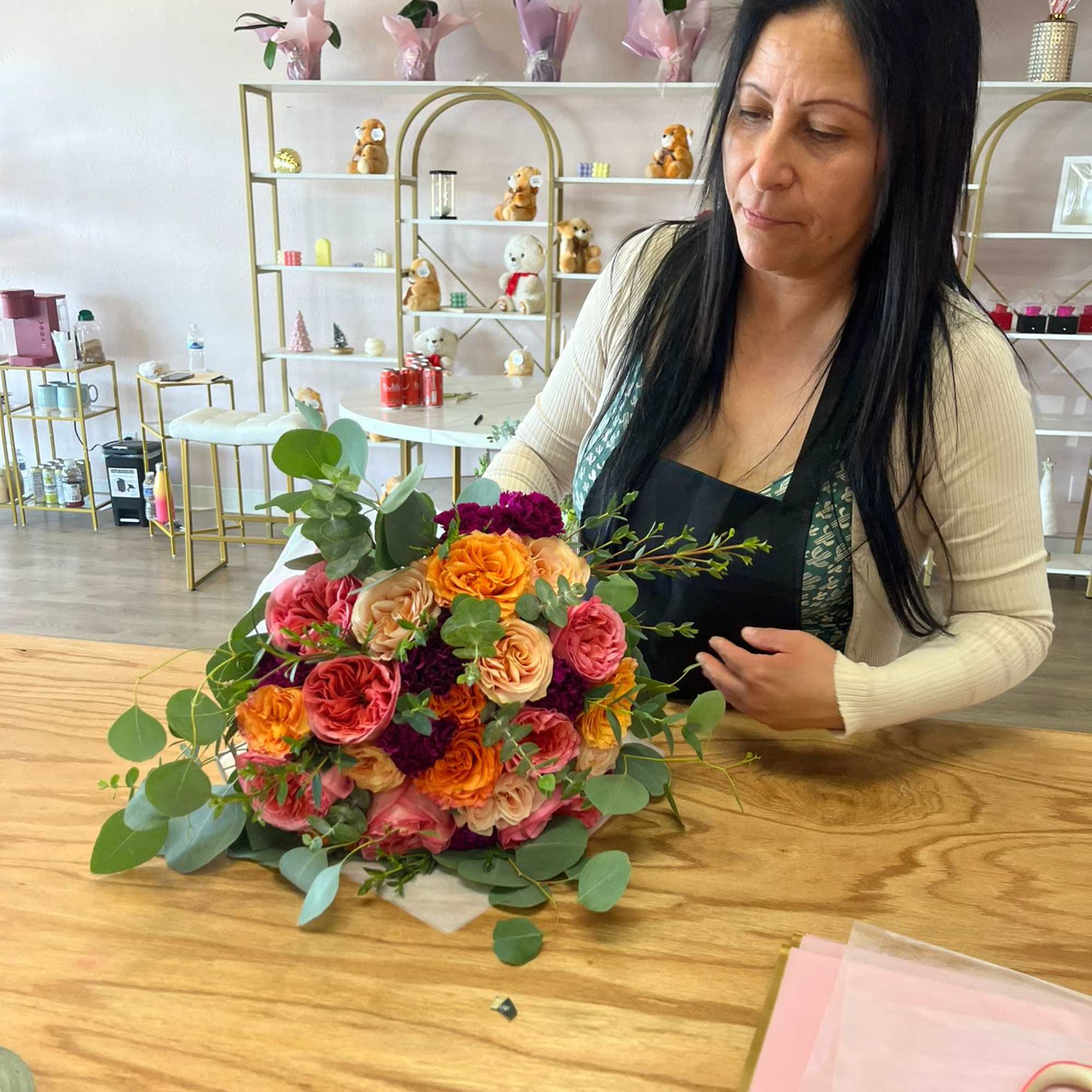 Learn the basics of floral art: handling fresh flowers, color combinations, and