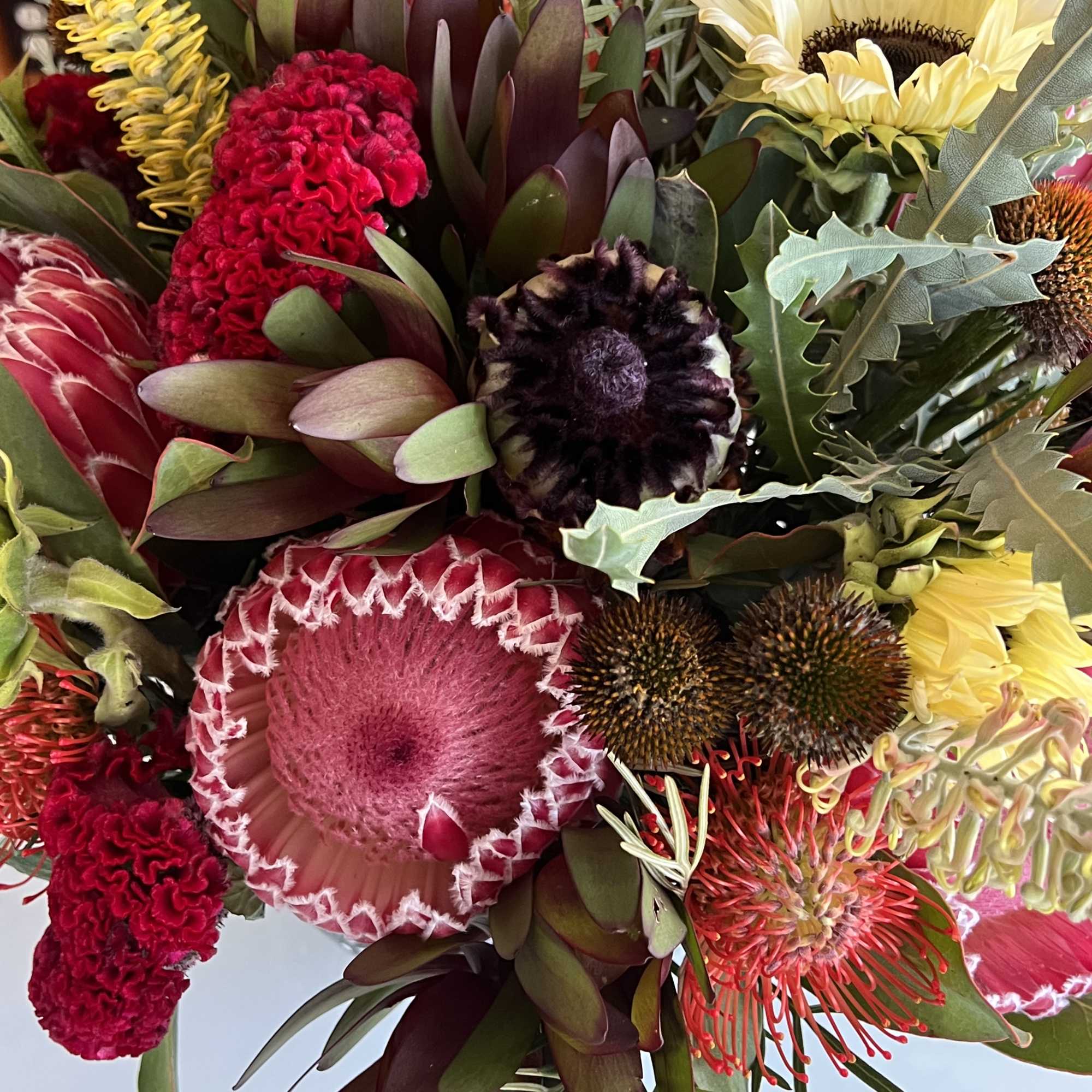 A show-stopping display of locally sourced, floral and foliage. Perfect when you
