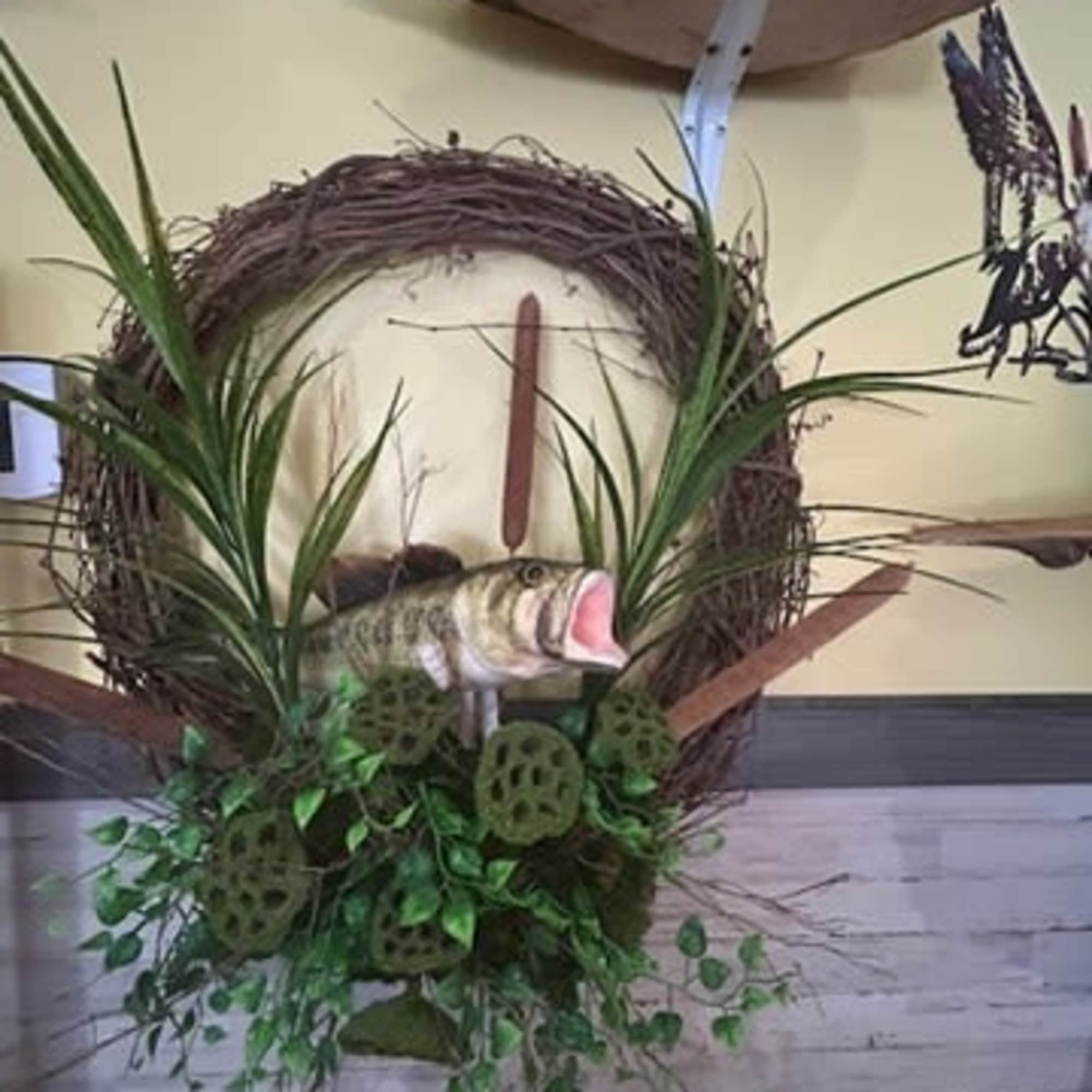Man, Fishing wreath or Funeral piece 