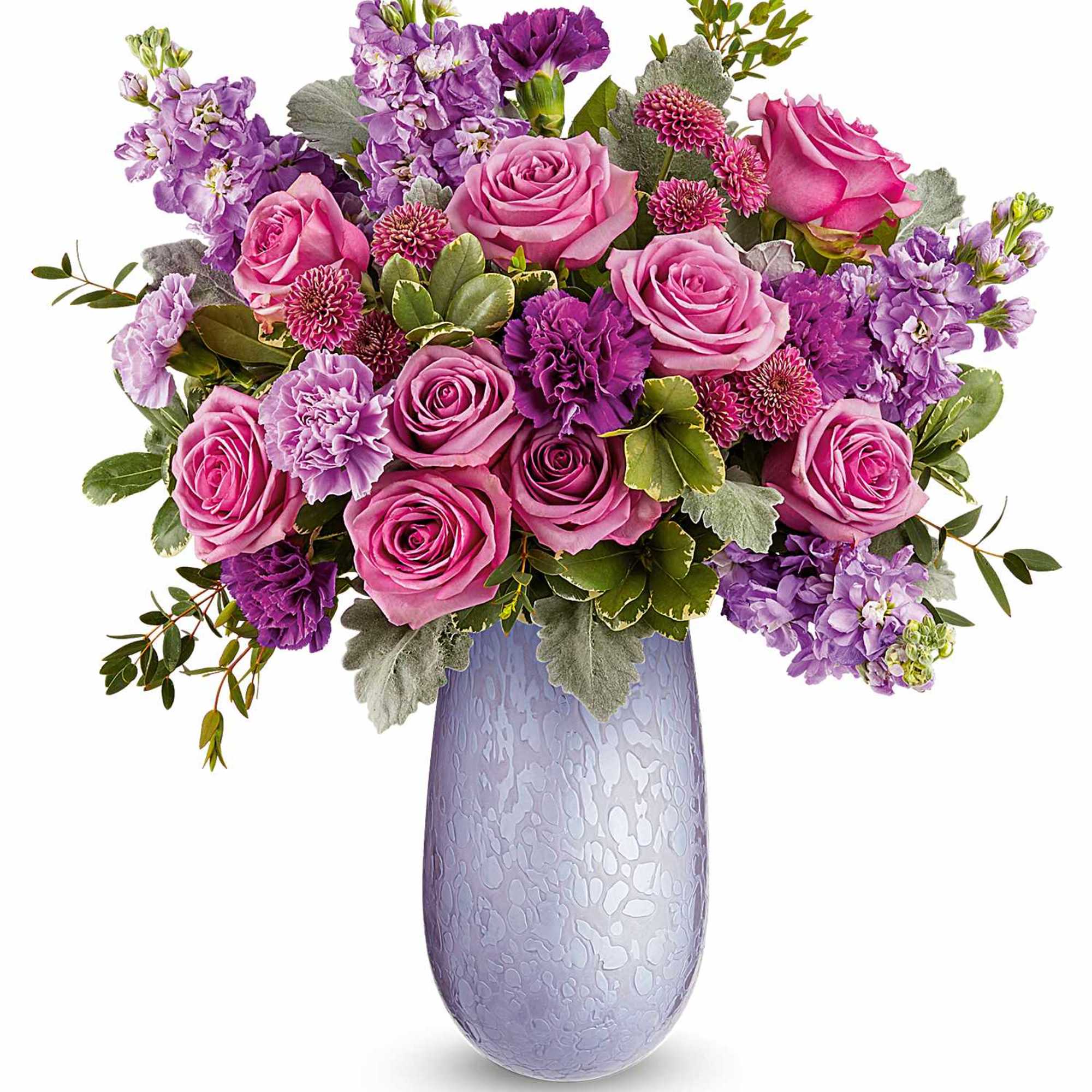 Capture Mom's heart with Teleflora's Vivi vase, crafted from hand-blown art glass Capture Mom's heart with Teleflora's Vivi vase, crafted from hand-blown art glass