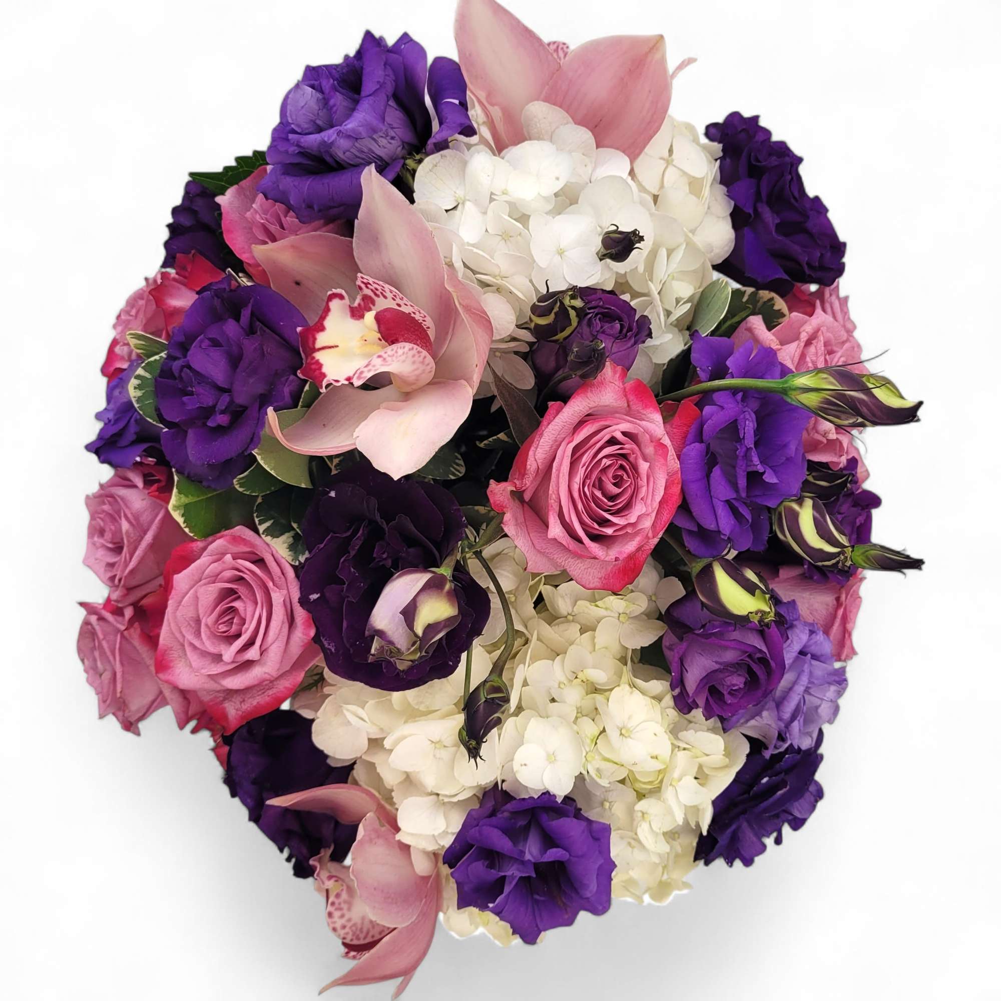 Experience the captivating beauty of our &quot;Twilight Harmony&quot; Orchid &amp; Rose Arrangement