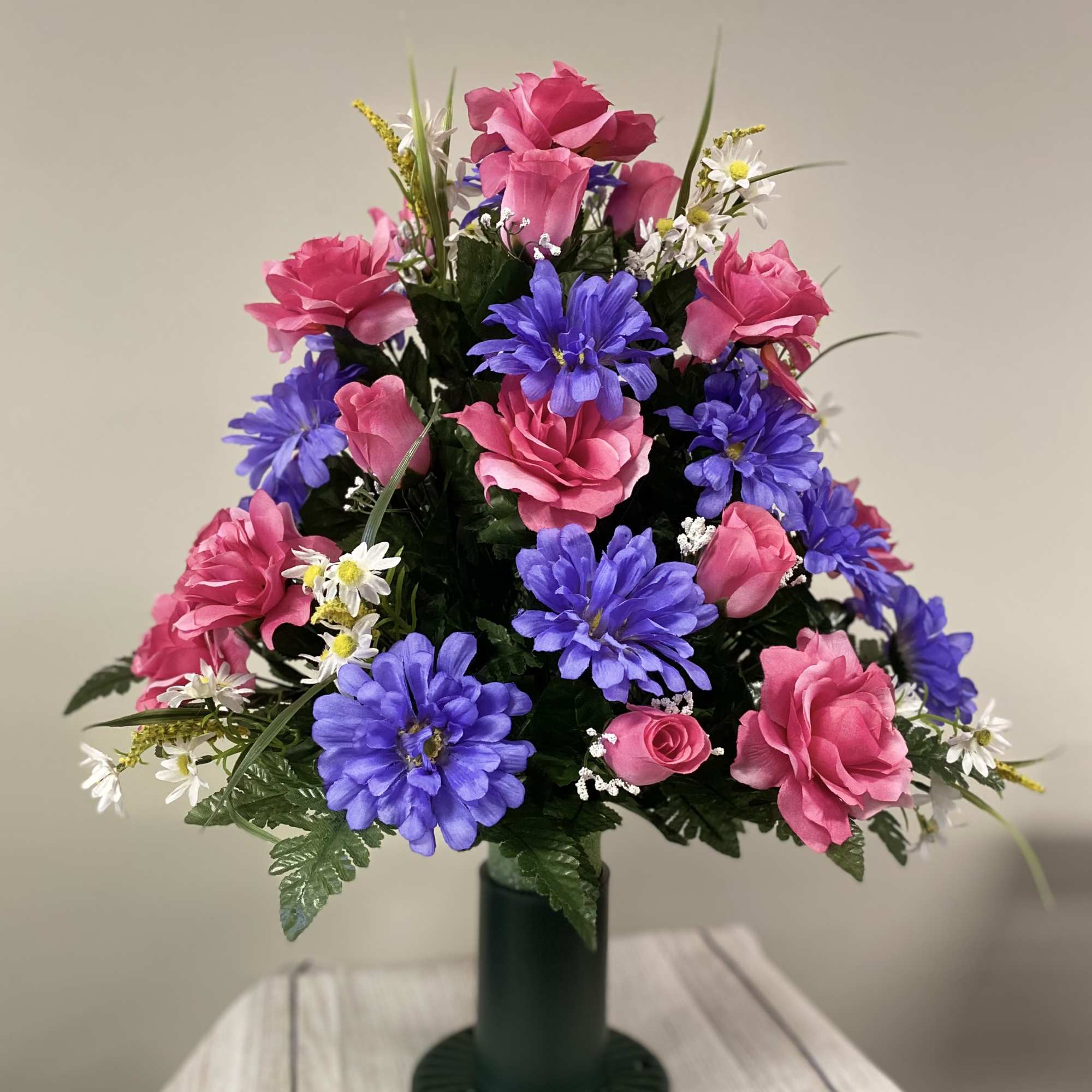 A cemetery silk cone may be a great option for your loved