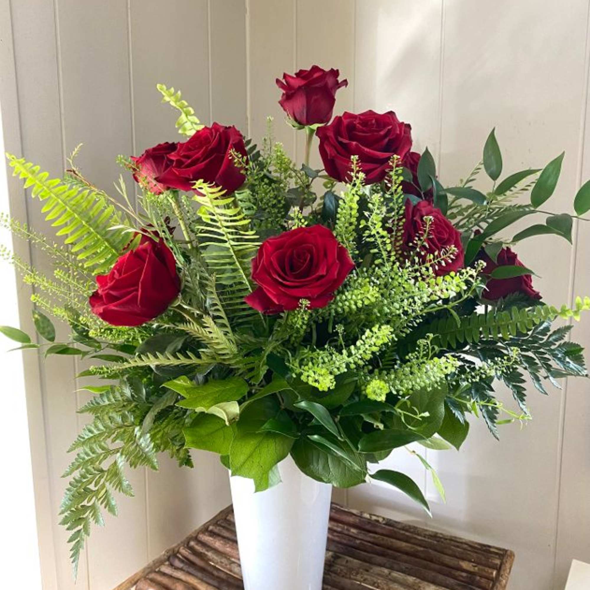 Make it an extra special occasion with a dozen long-stemmed red roses