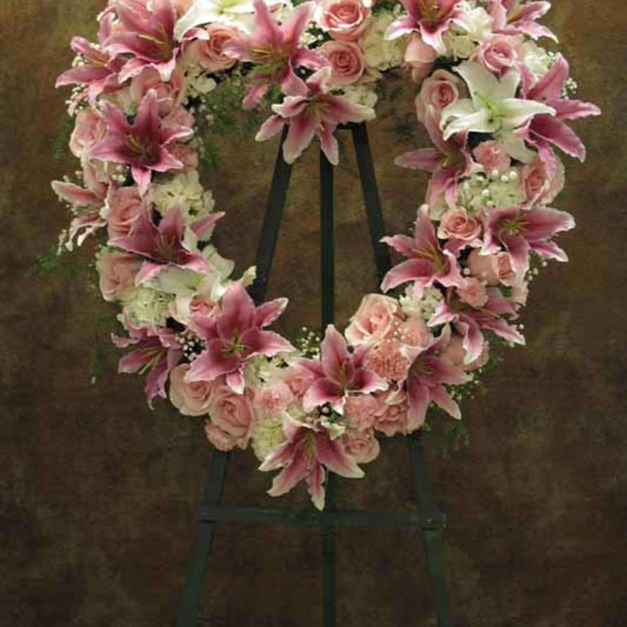 Heart Shaped Standing Spray (SY-27)by Westmoor Florist