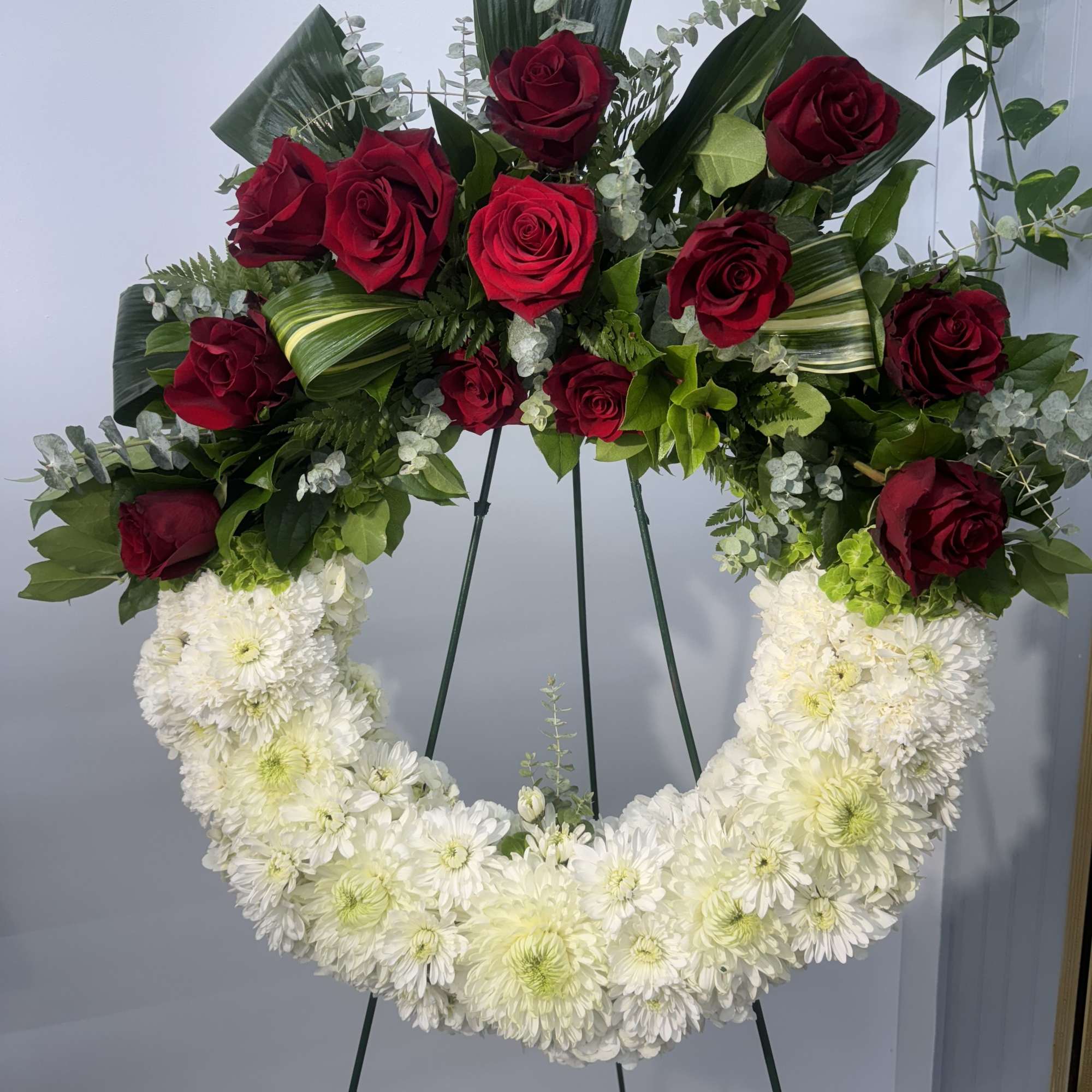 A perfect way to honor their beliefs and actions, this red, white