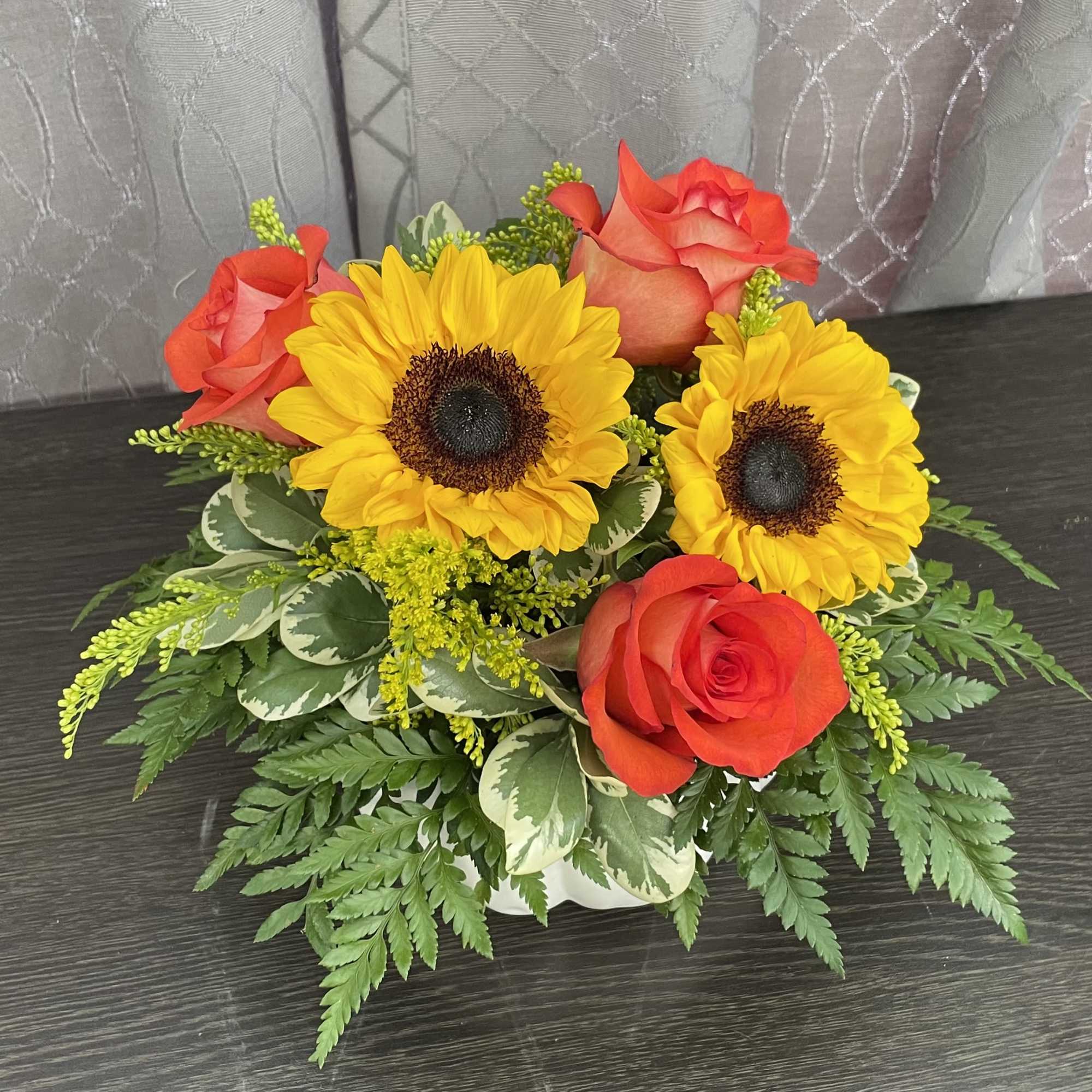 Start your Fall off with this bountiful pumpkin filled with Roses, Sunflowers Start your Fall off with this bountiful pumpkin filled with Roses, Sunflowers