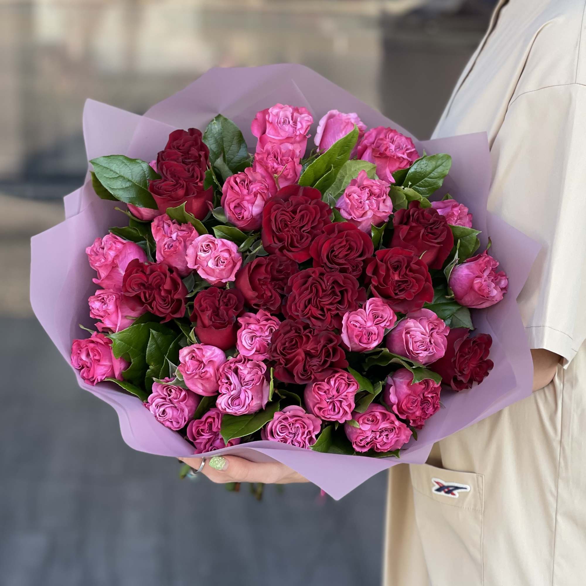 Nice bouquet of 37 heart shaped roses Nice bouquet of 37 heart shaped roses