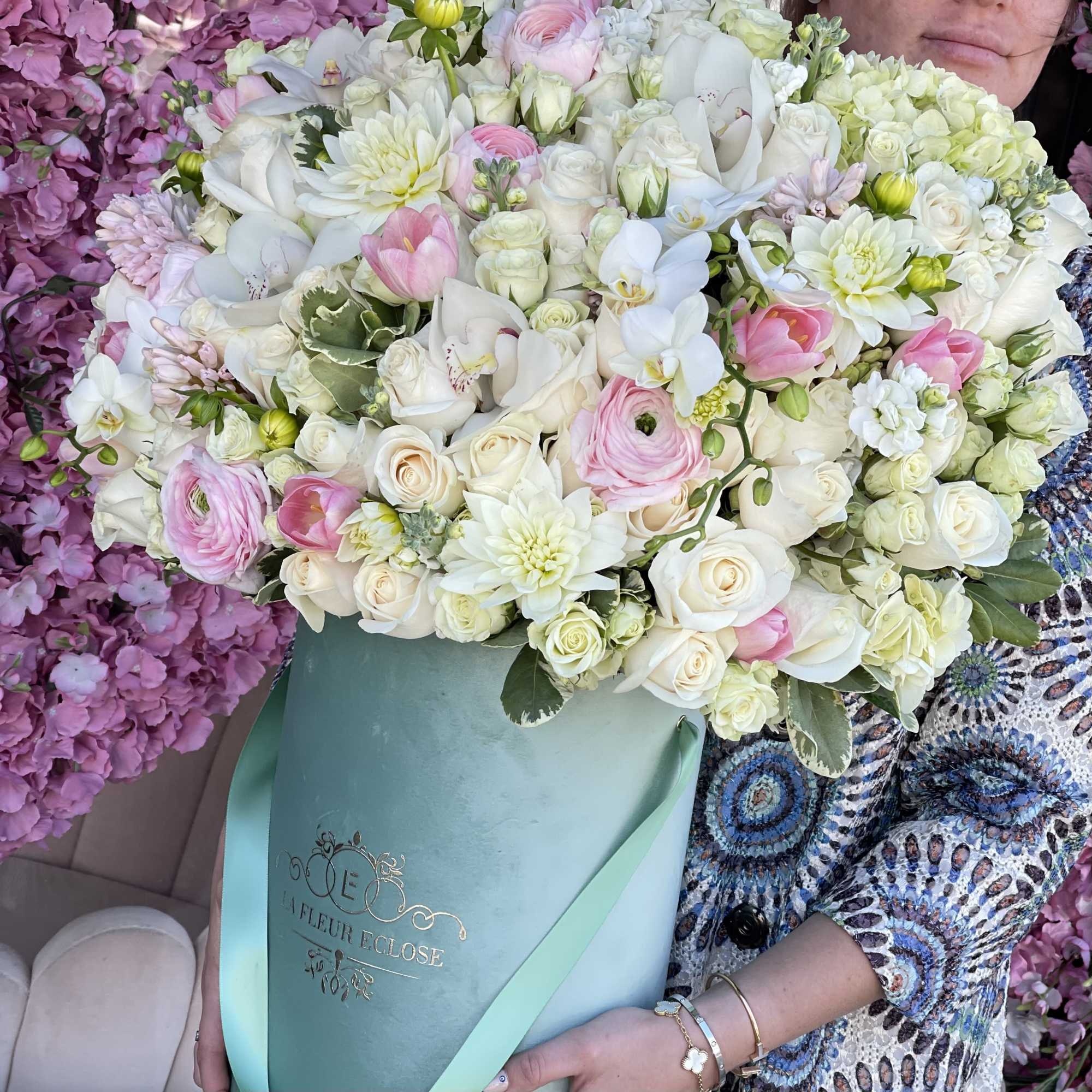 Beautiful mixed flowers in our velvet signature box.  Beautiful mixed flowers in our velvet signature box.