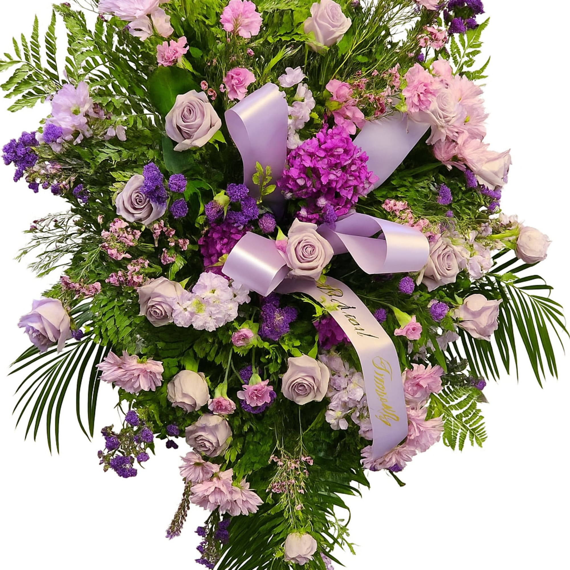 Purple Love Standing Spray in Goshen, VA | Betty's Country Flowers