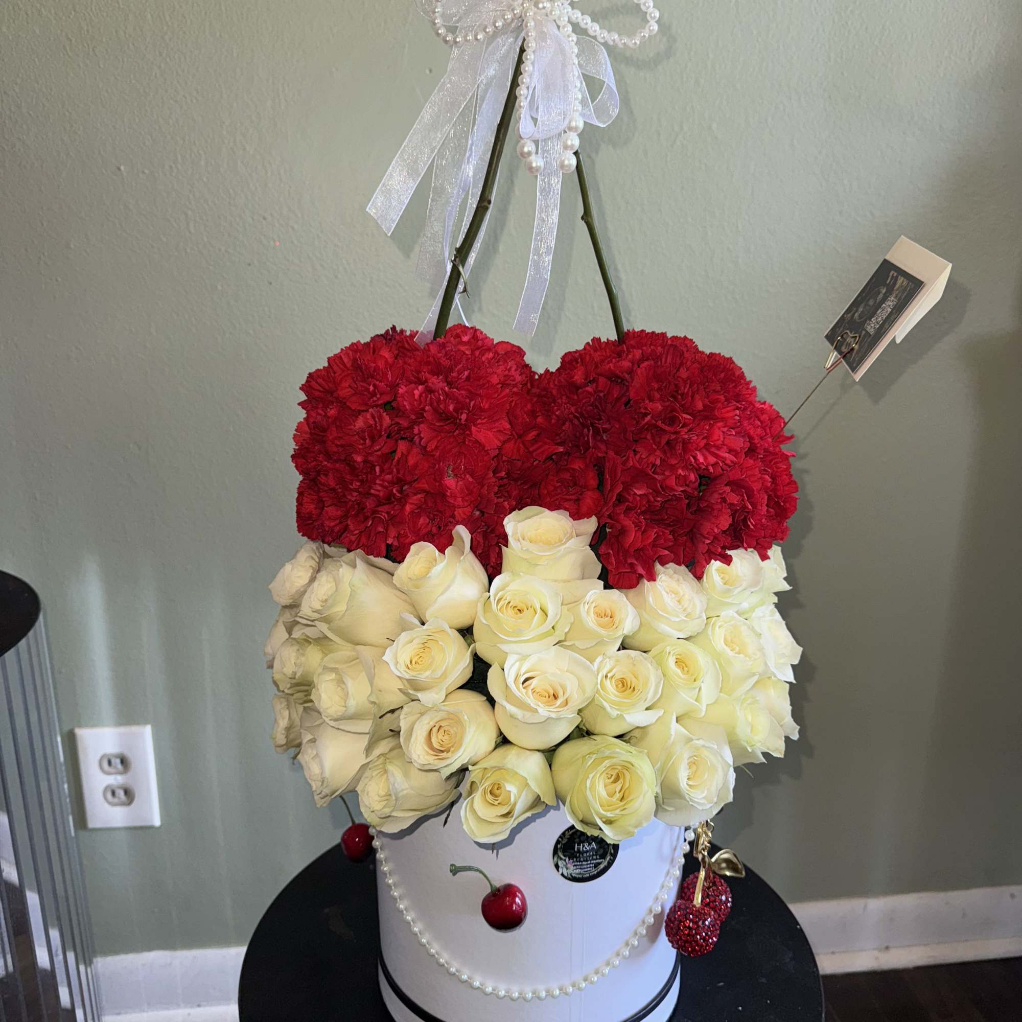 Sweeten it with this beautiful floral box made up of white roses