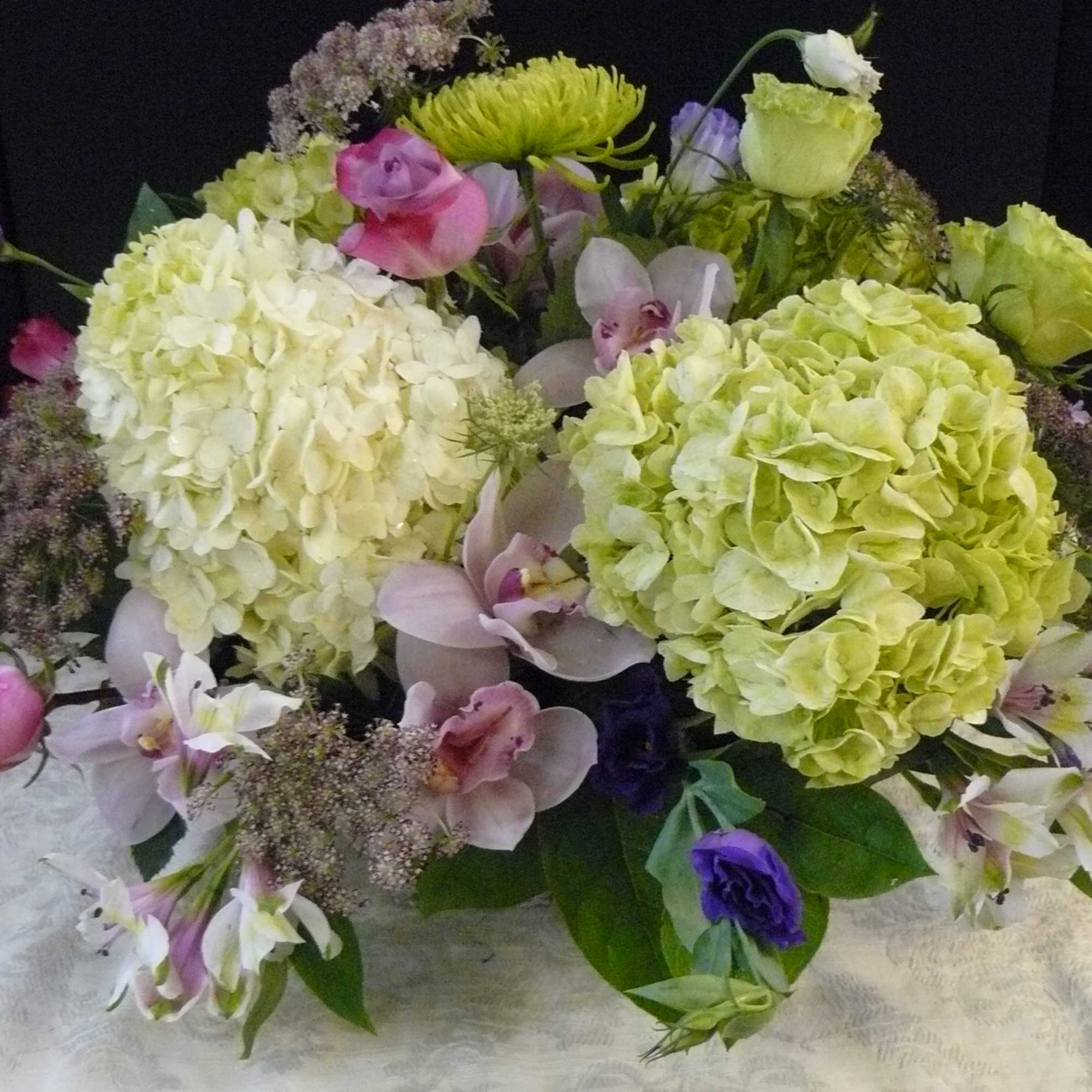 Assorted Hydrangea,  Fancy Greens Assorted Hydrangea,  Fancy Greens