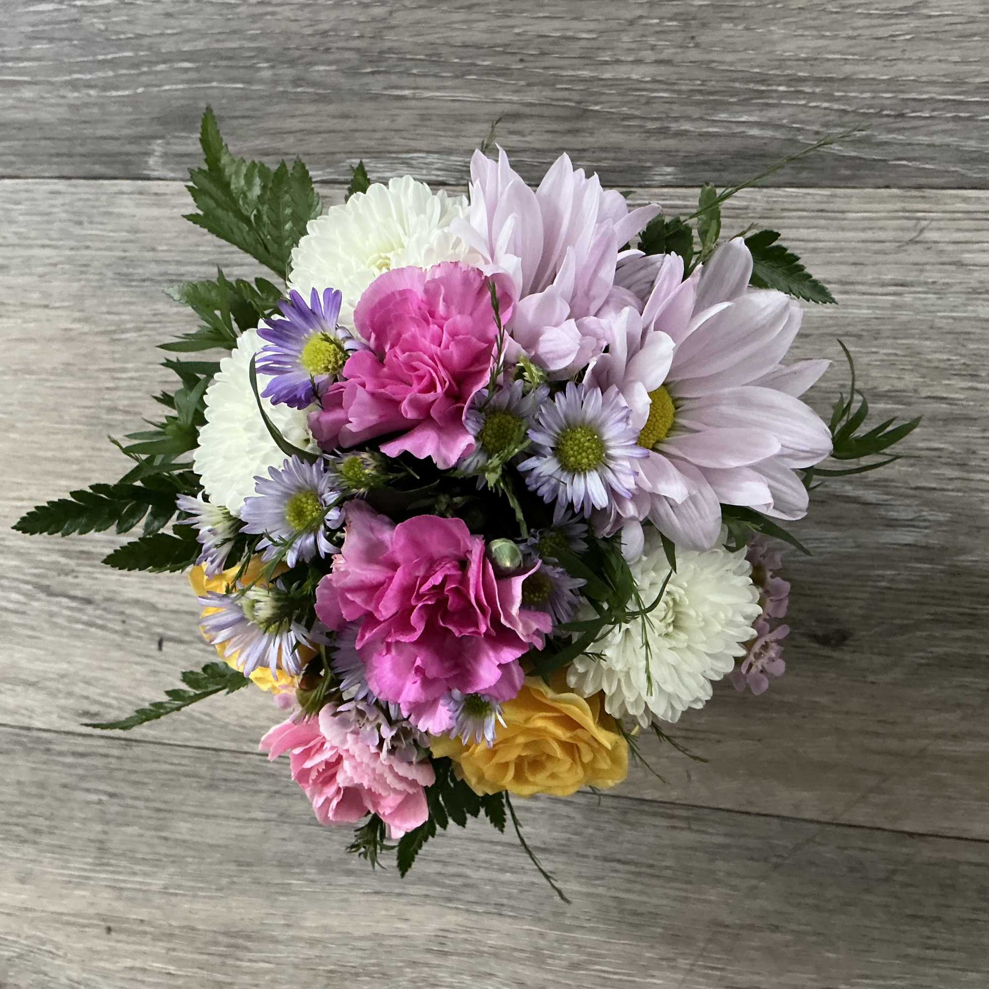 Mini bouquet recipe,  mini carnations, mini roses and mini flowers from