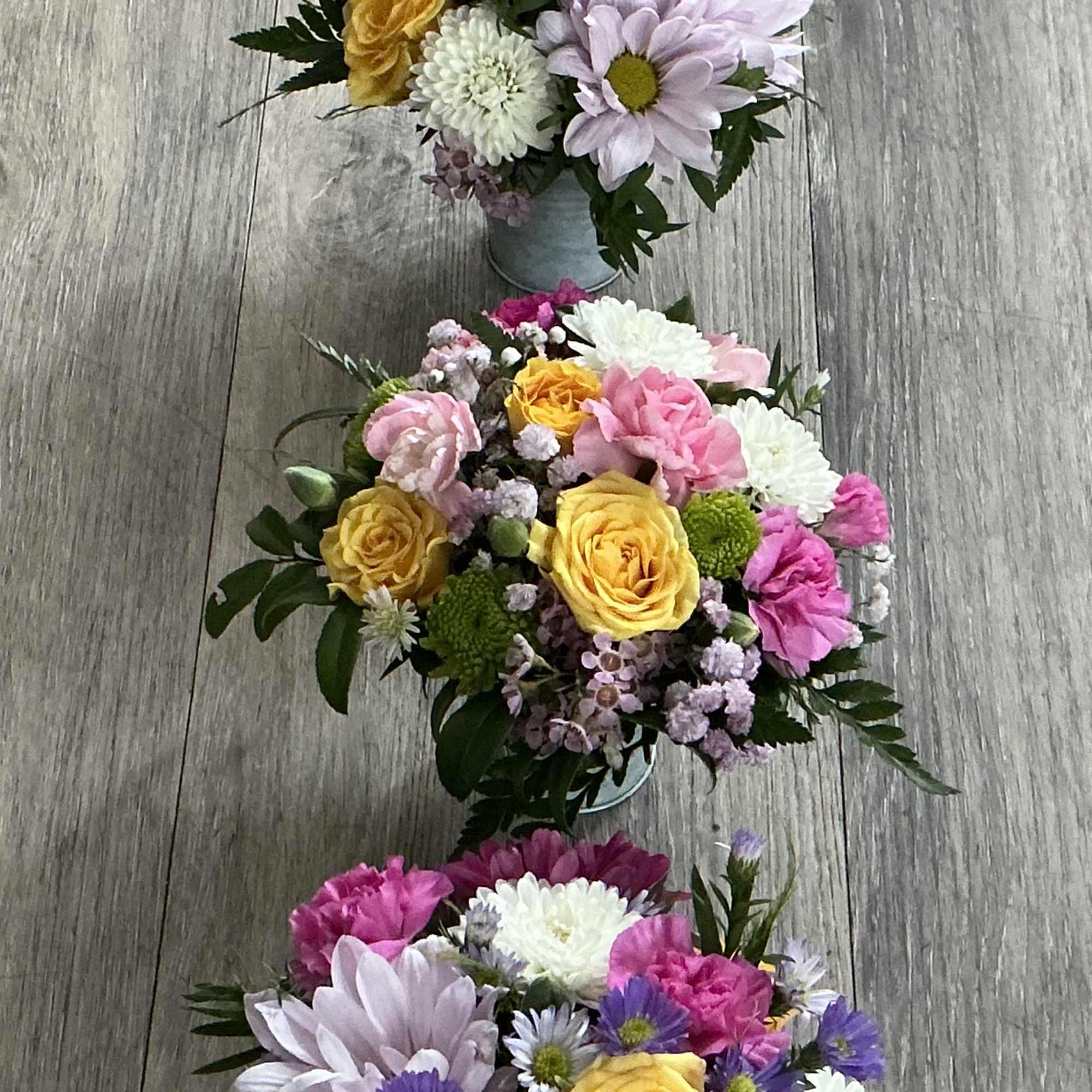 Mini bouquet recipe,  mini carnations, mini roses and mini flowers from