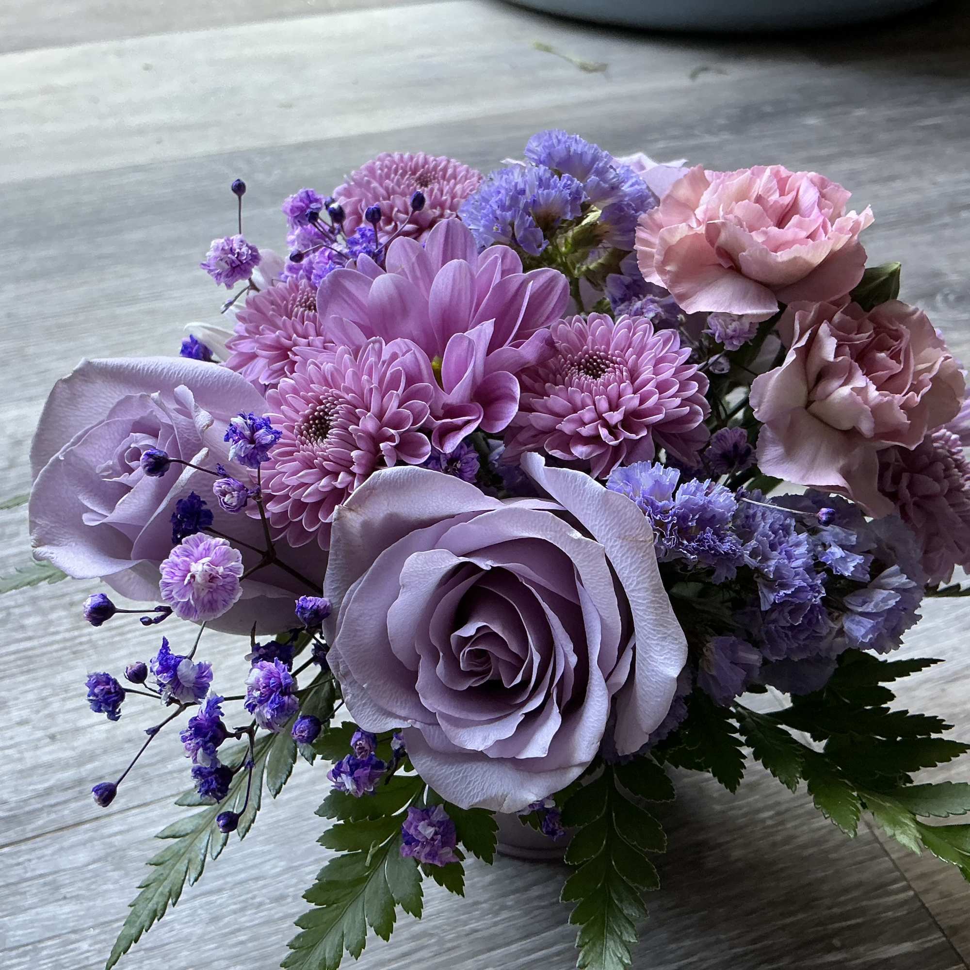 Mini bouquet recipe,  mini carnations, mini roses and mini flowers from