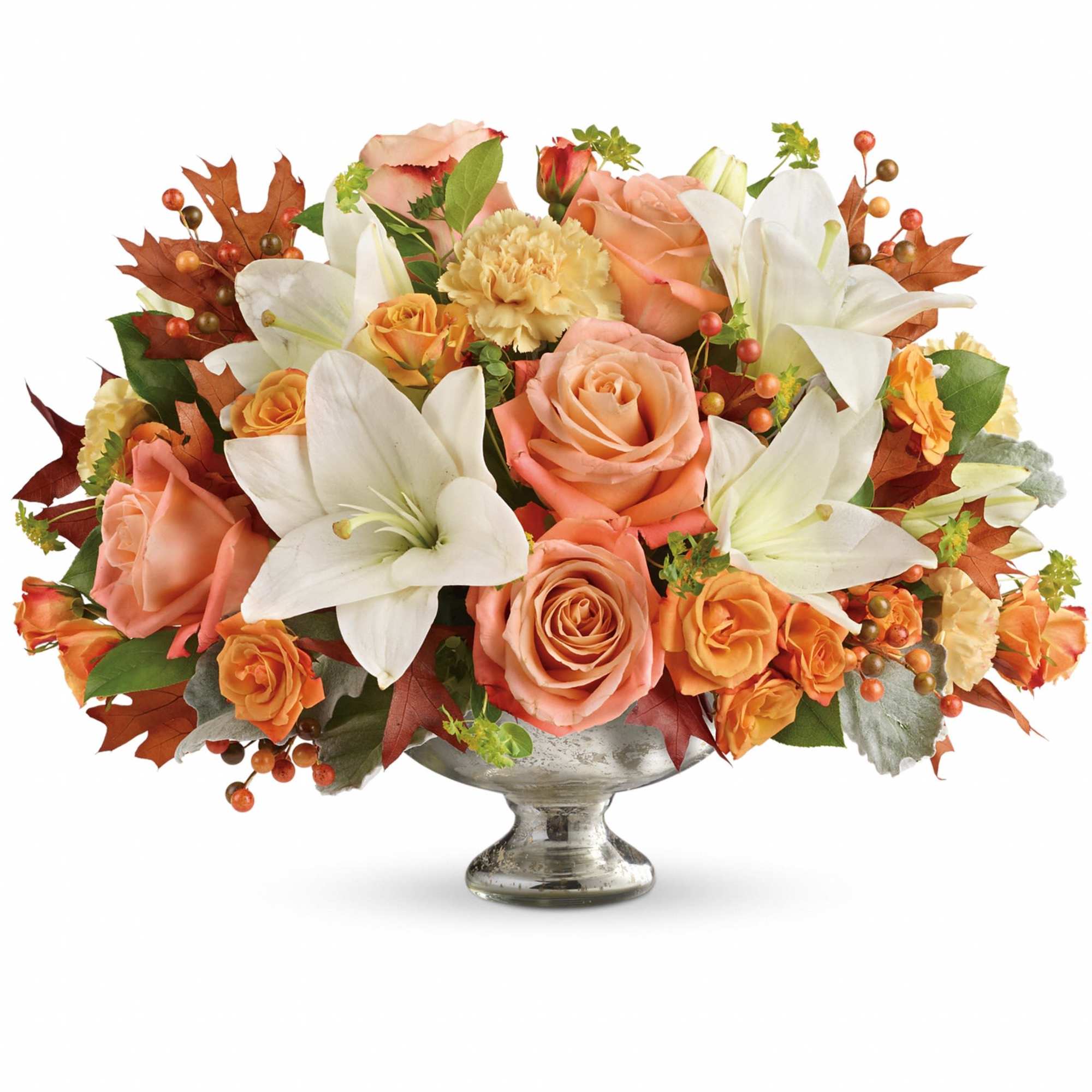 Autumn shimmer! Dress their fall table with this gorgeous, seasonal work of