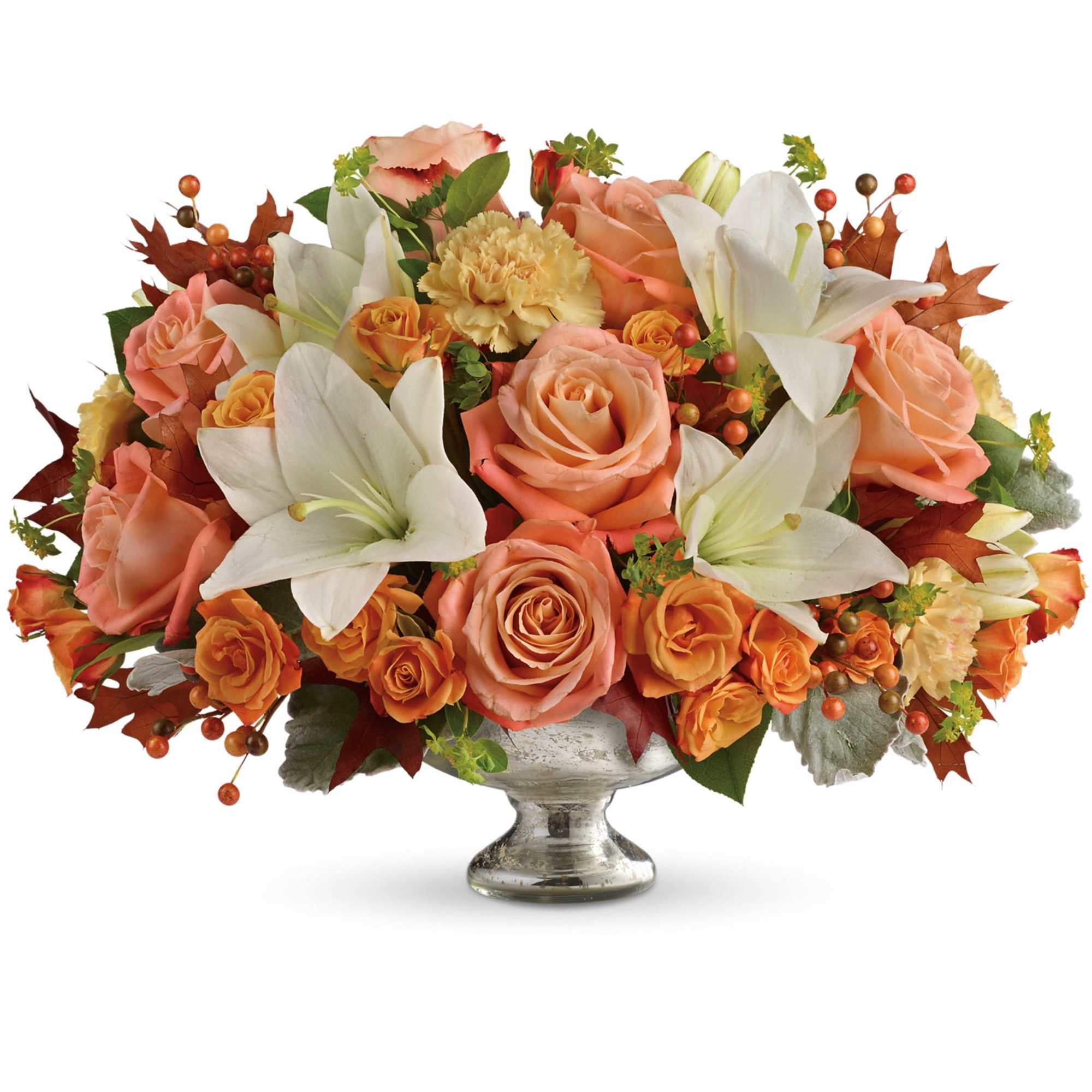 Autumn shimmer! Dress their fall table with this gorgeous, seasonal work of