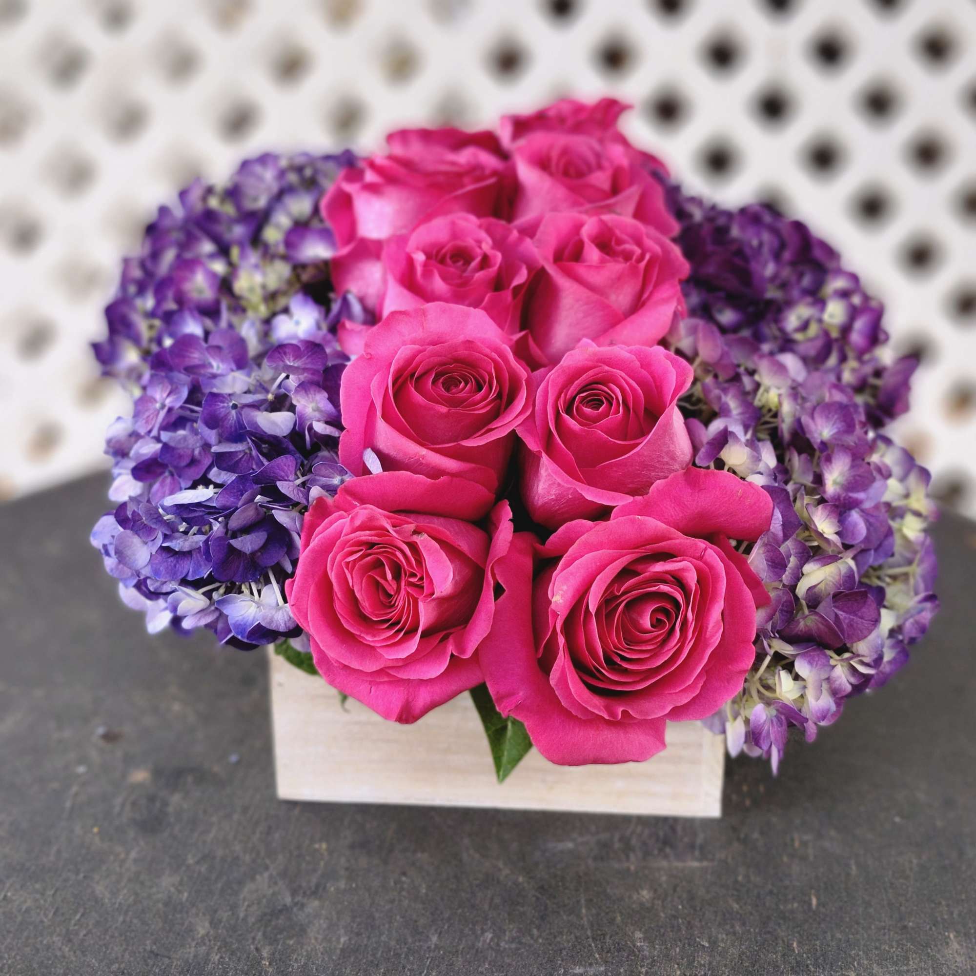 This large flower box is a full statement and brings color to