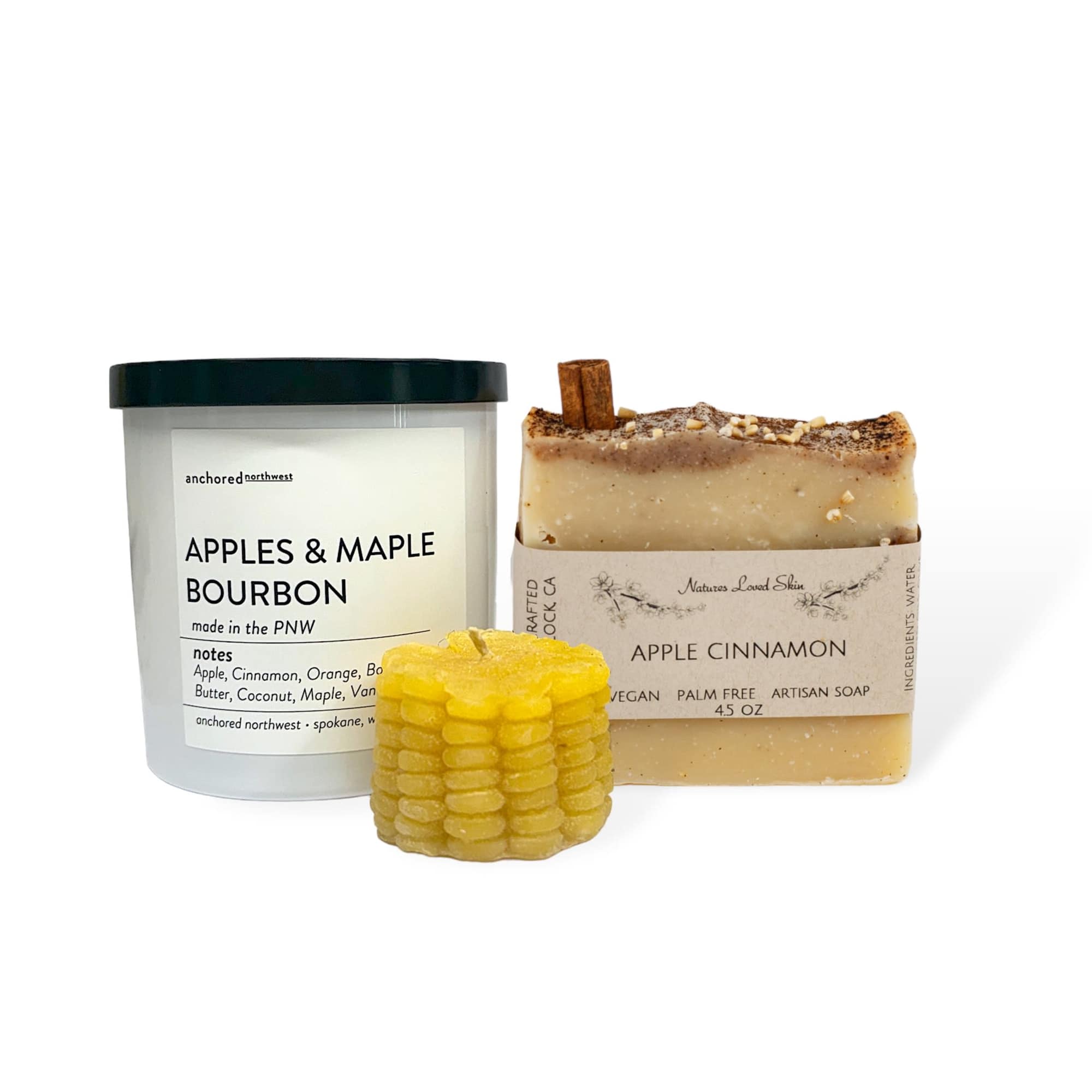 Taste of Fall Gift Set.

Lit Rituals Mini Corn soy wax candle 
Notes: