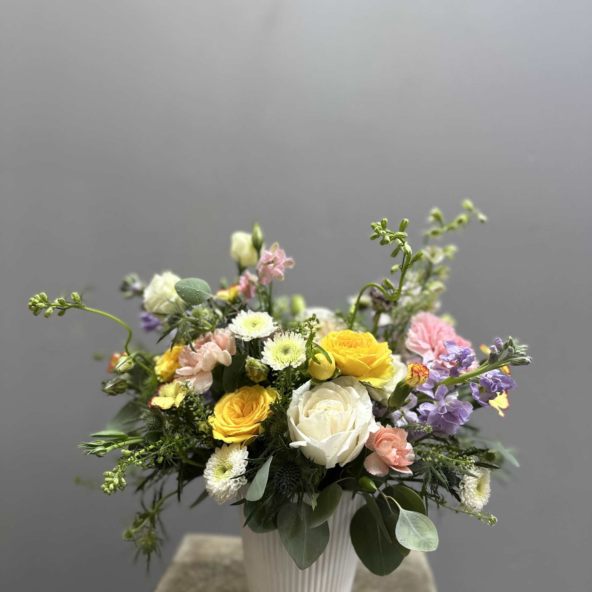 Mixed florist choice of flowers in a pot to make someone&#039;s day