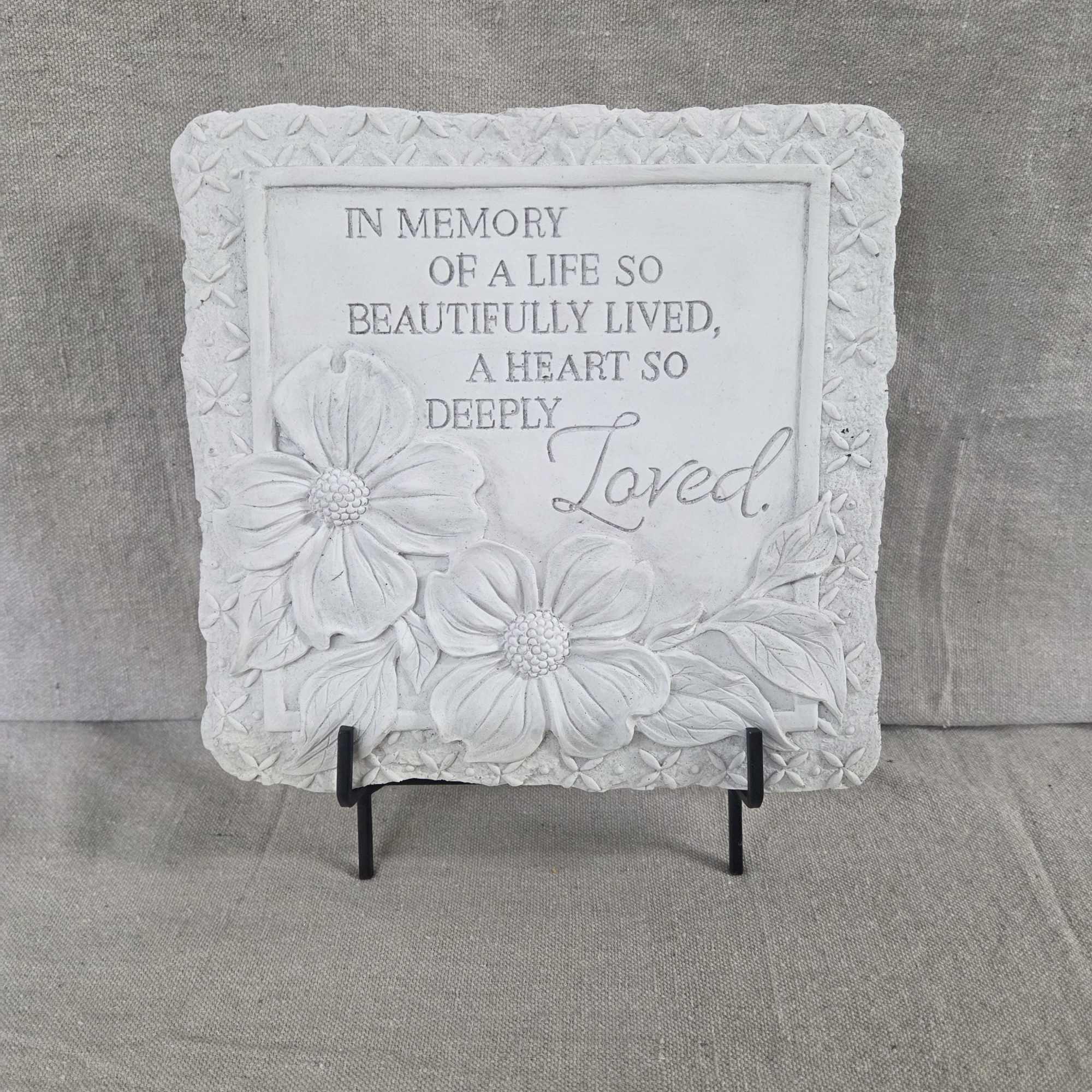 Plaque - &#039;In Memory of a life so beautifully lived, a heart