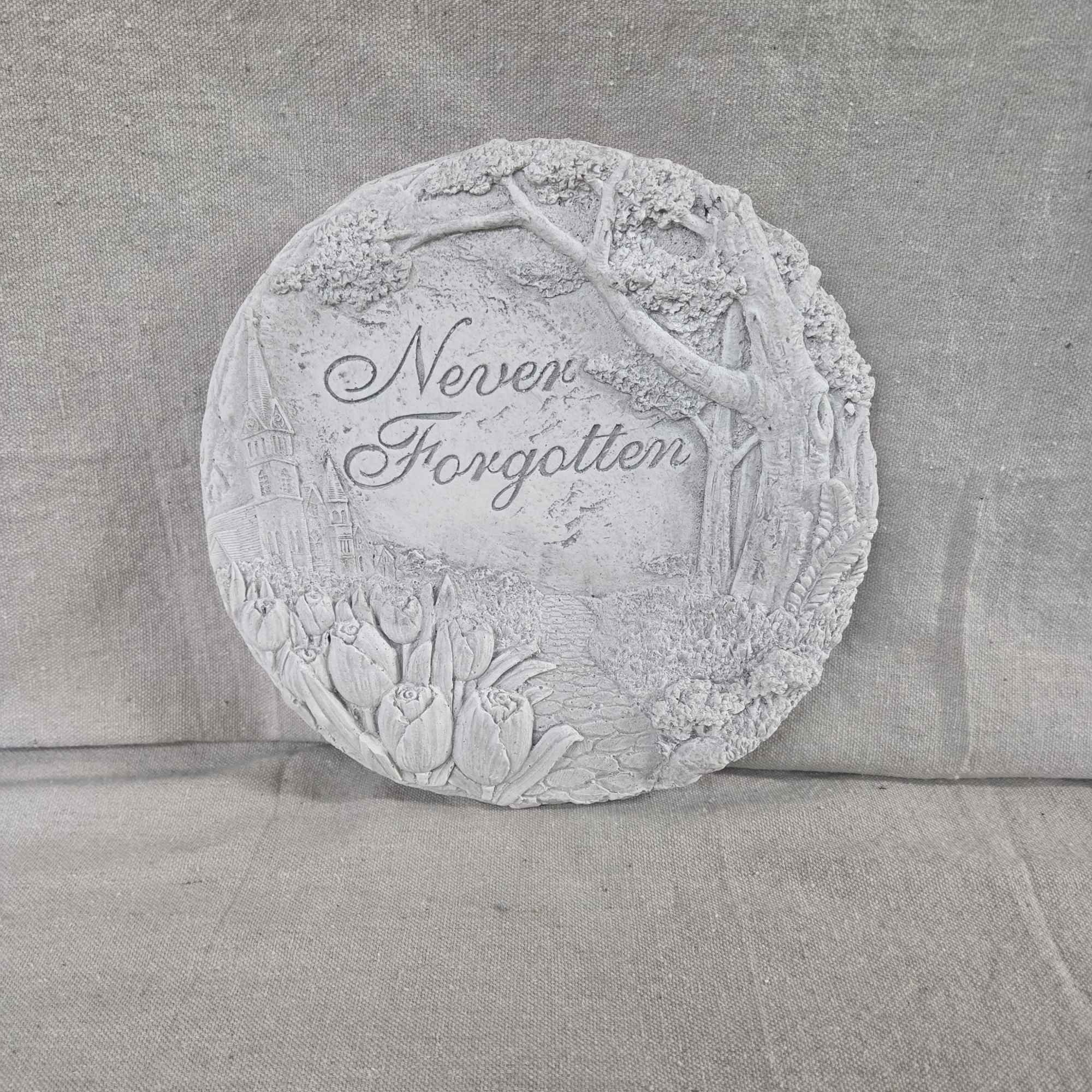 Plaque - &#039;Never Forgotten.&#039; Standard - Plaque only- - -Deluxe - Plaque