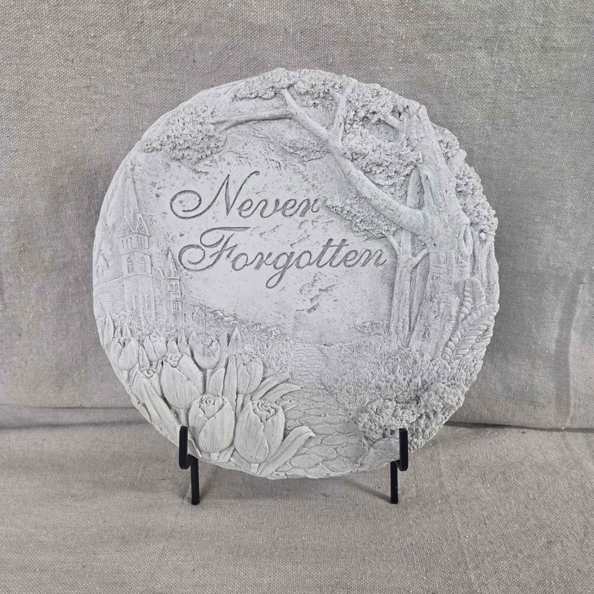 Plaque - &#039;Never Forgotten.&#039; Standard - Plaque only- - -Deluxe - Plaque