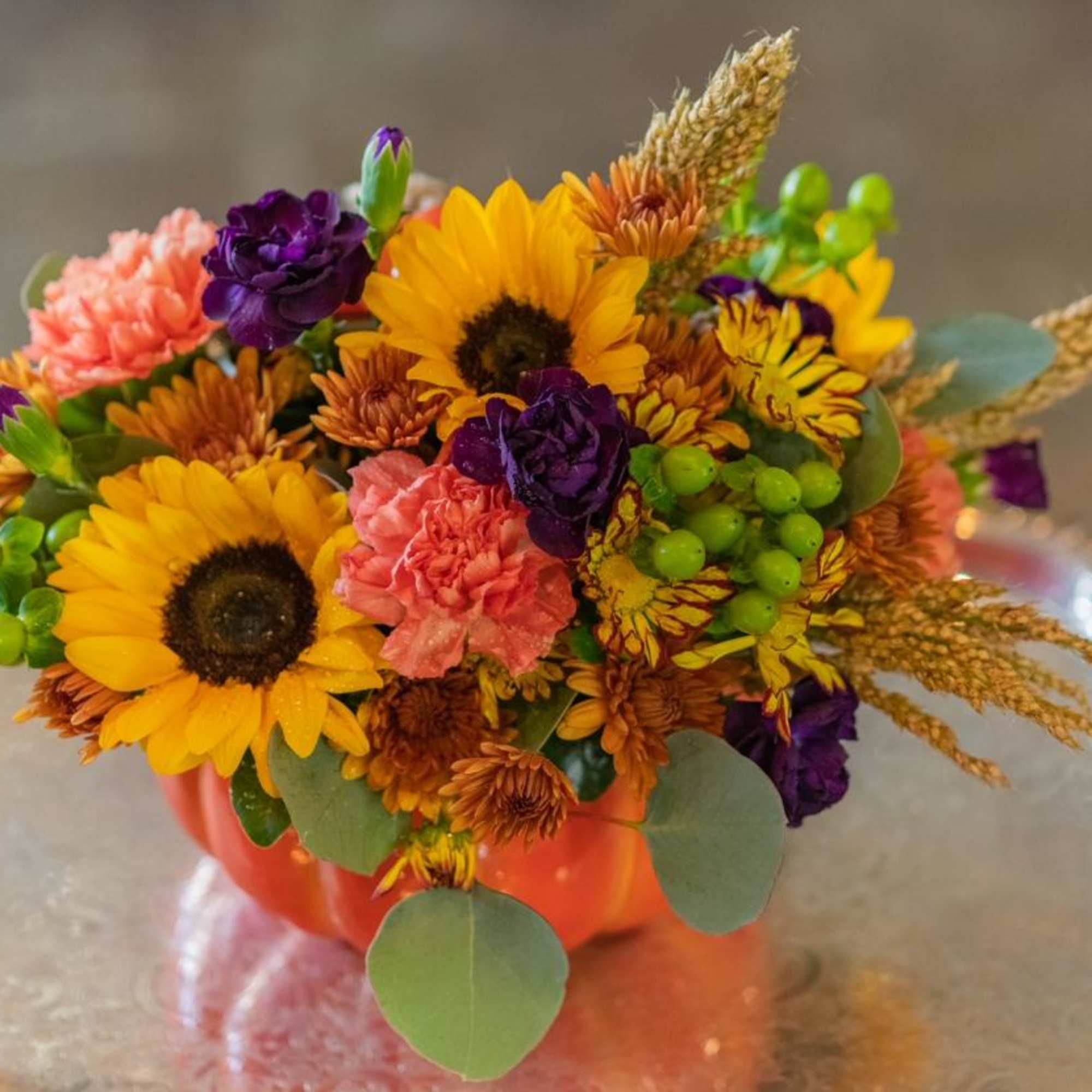 Send someone a touch of Autumn in this festive pumpkin keepsake.