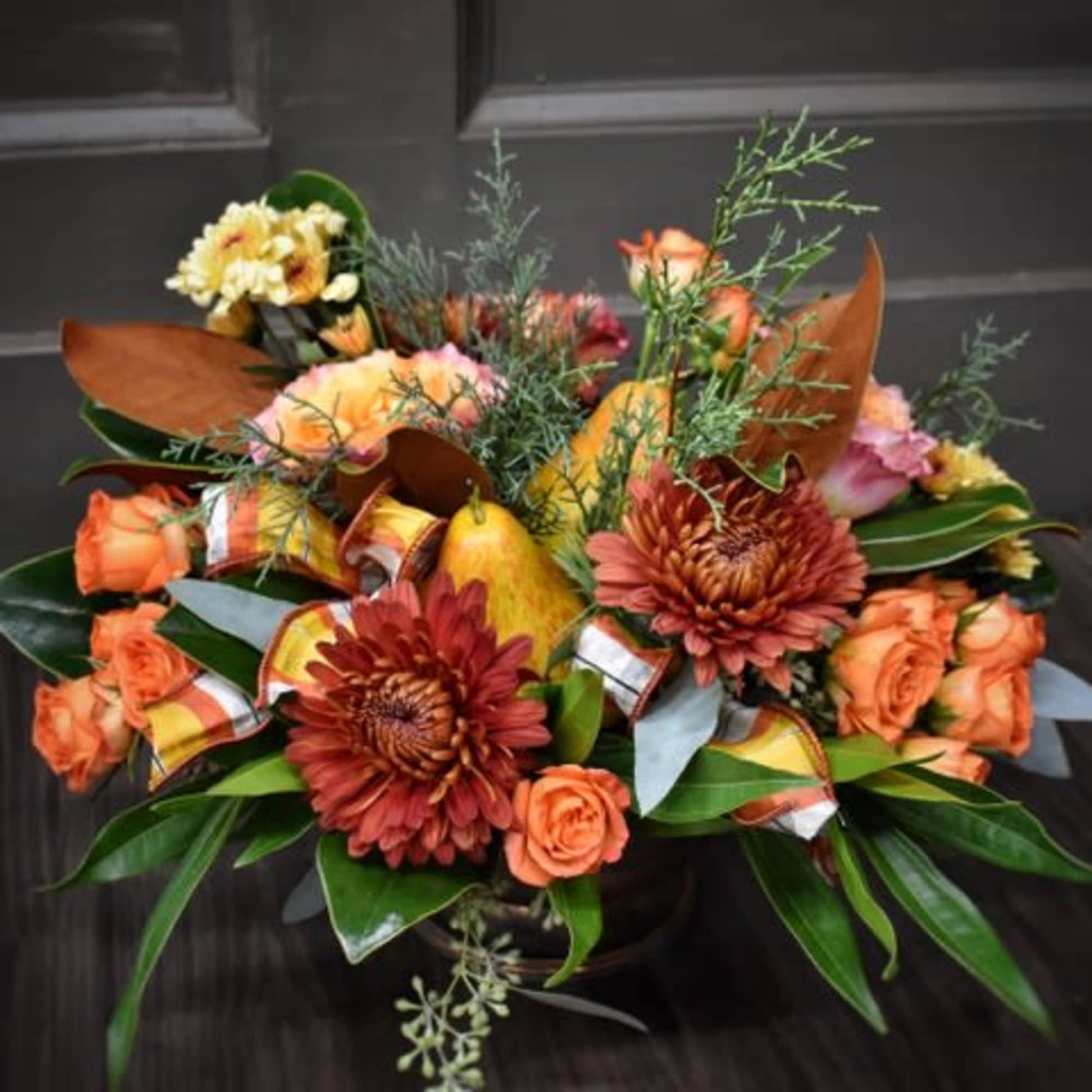 This lush and full arrangement is great for your thanksgiving dining room... This lush and full arrangement is great for your thanksgiving dining room...