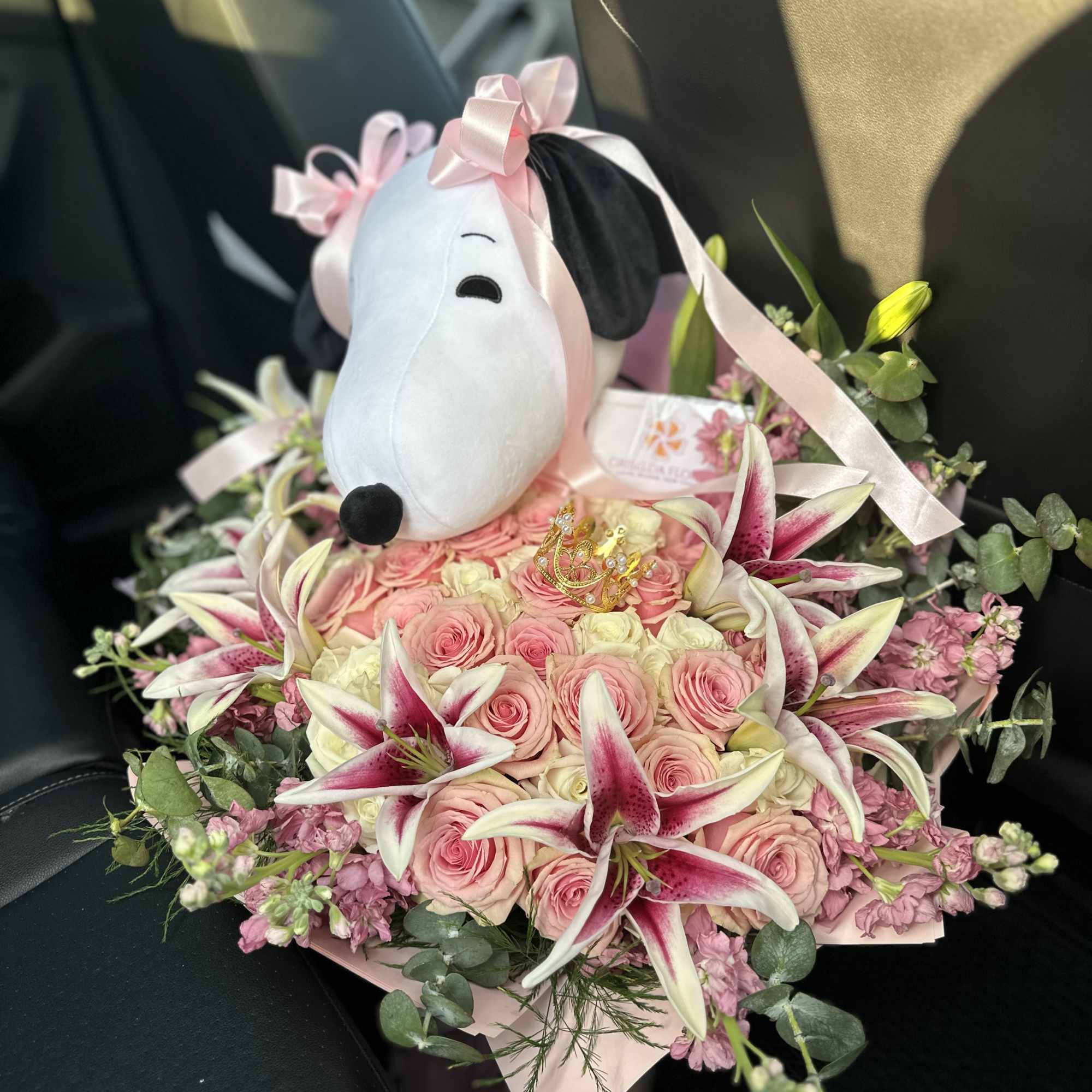 Le gusta mucho Snoopy? Este es el arreglo ideal para ella!

Incluye:
- Arreglo