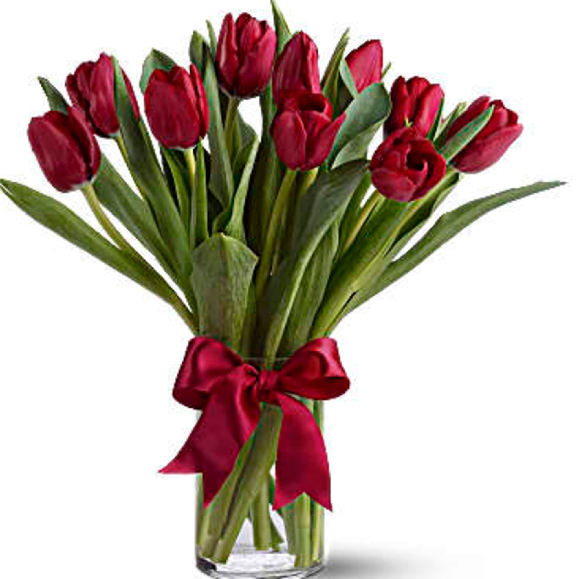 Beautiful and &quot;simply said&quot; red tulips are a hip way to show