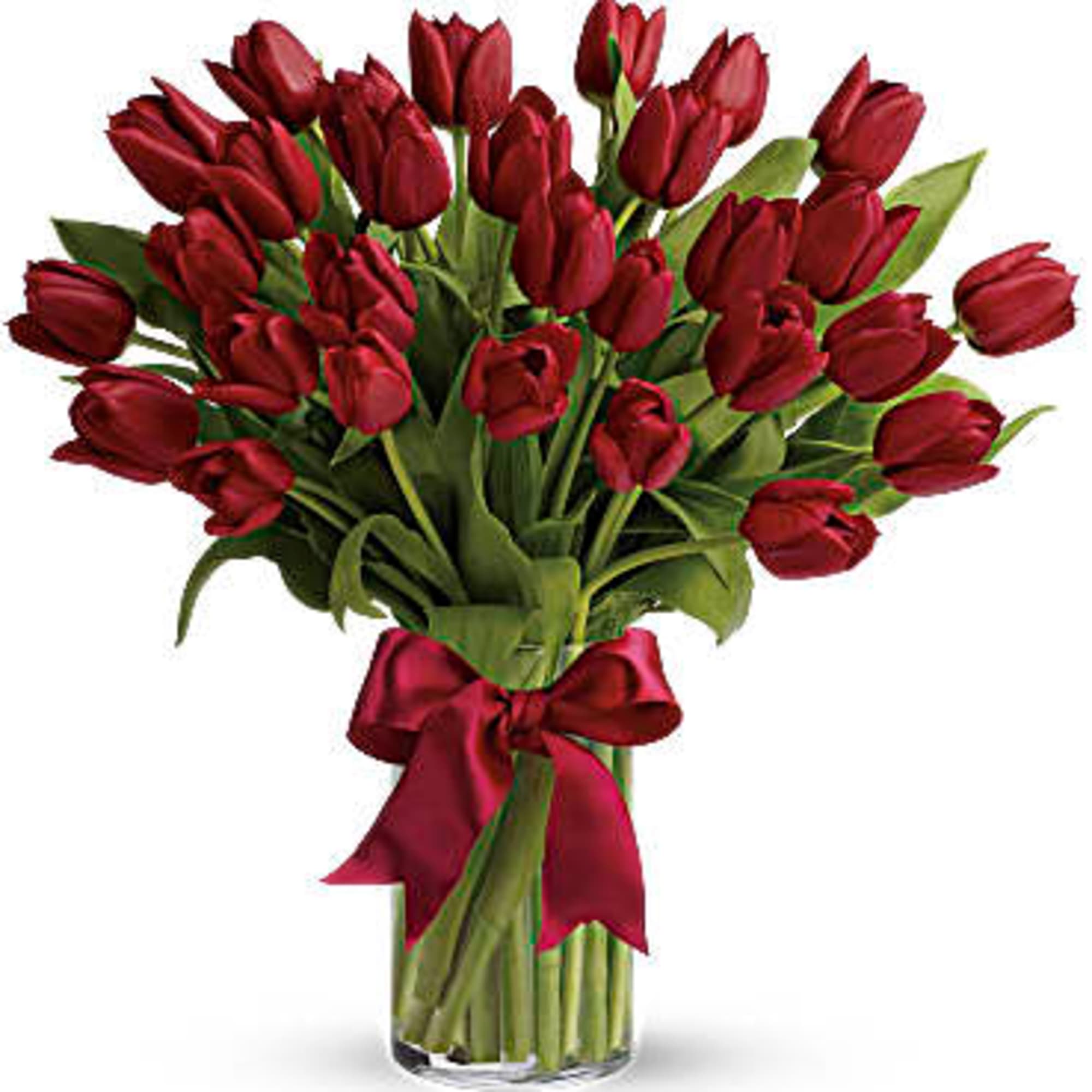 Beautiful and &quot;simply said&quot; red tulips are a hip way to show