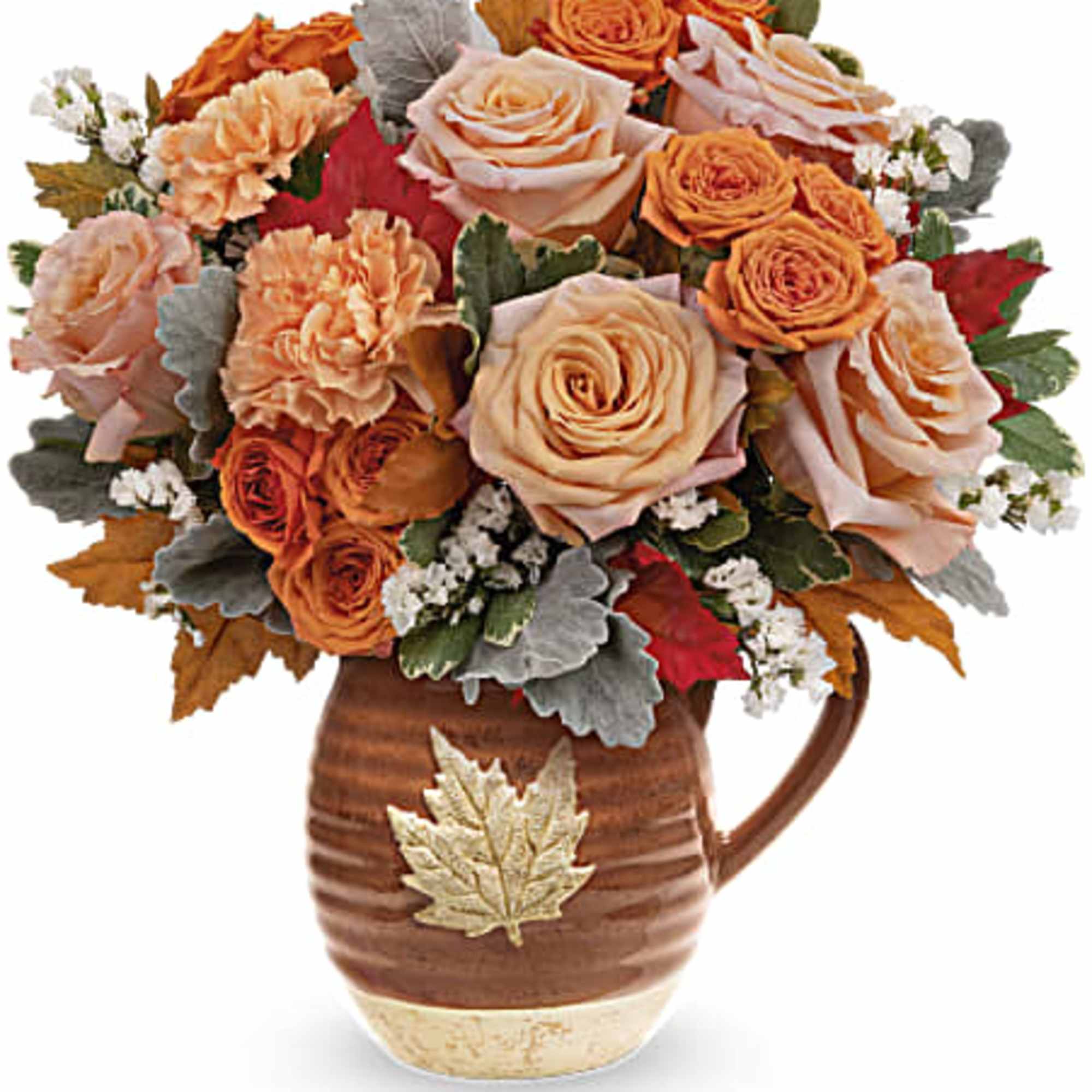 Nothing says fall quite like this bountiful bouquet of autumnal roses in