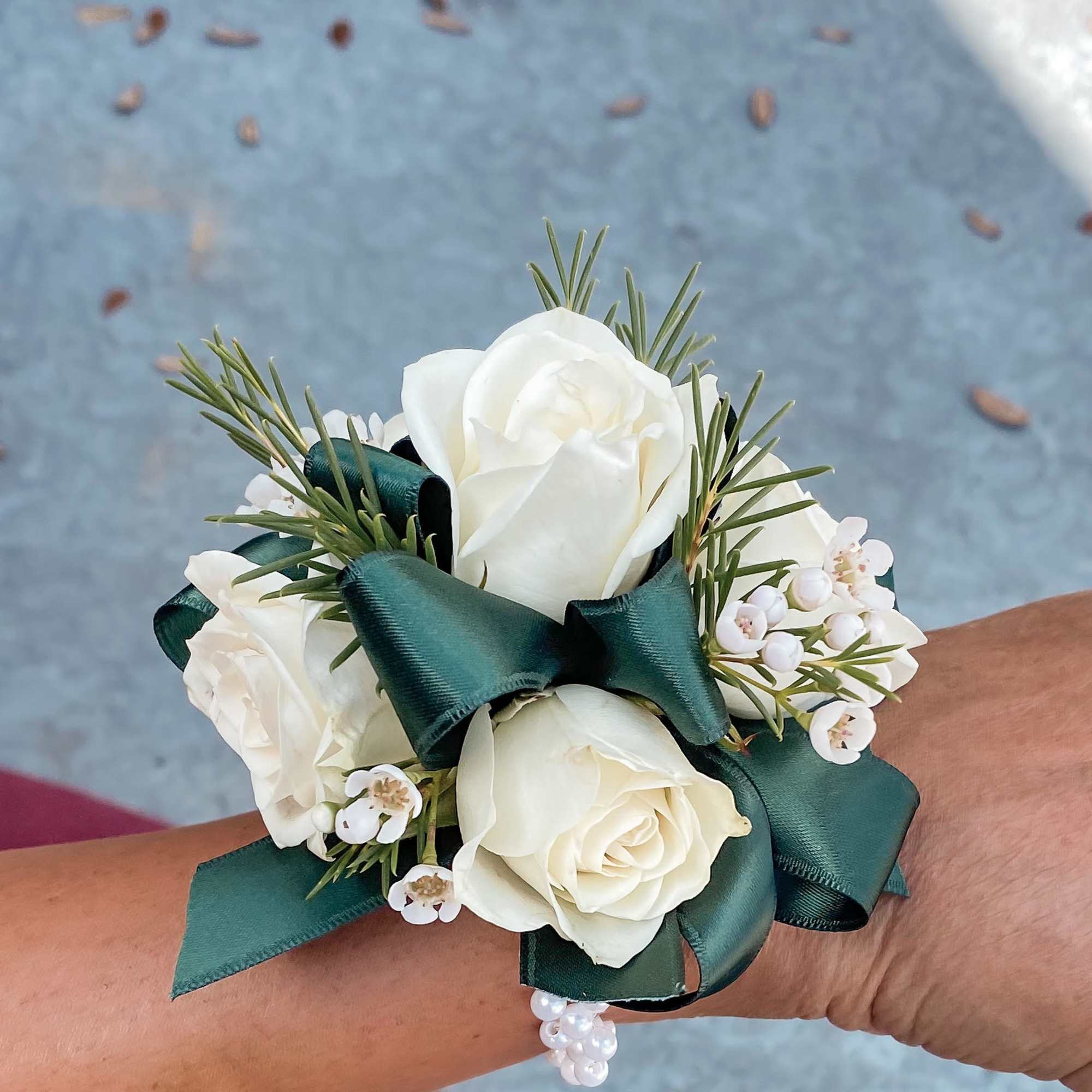 Super pretty wrist corsage! 
Made to order. 
We will match any color