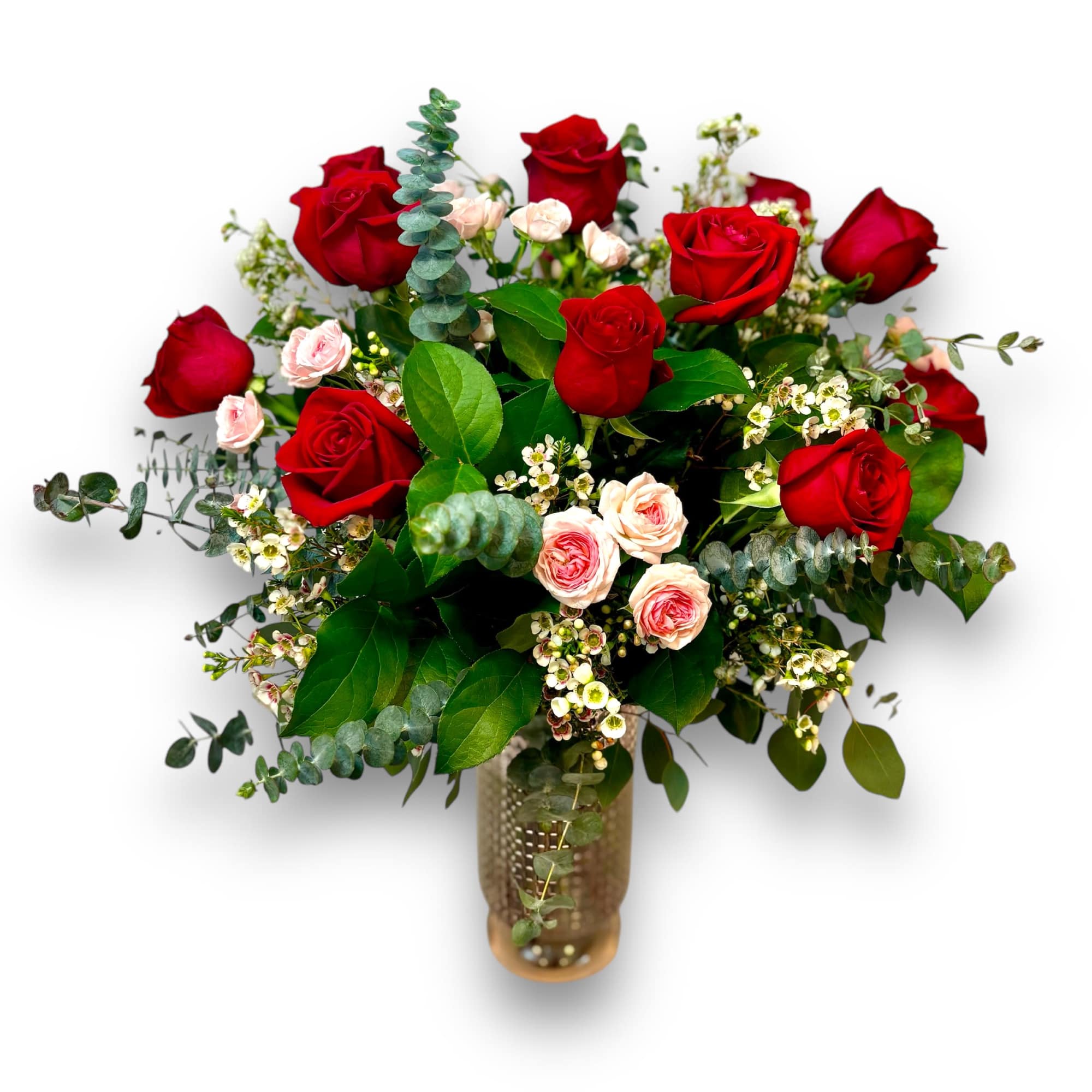 Forever and Always is a modern twist on a classic. This arrangement